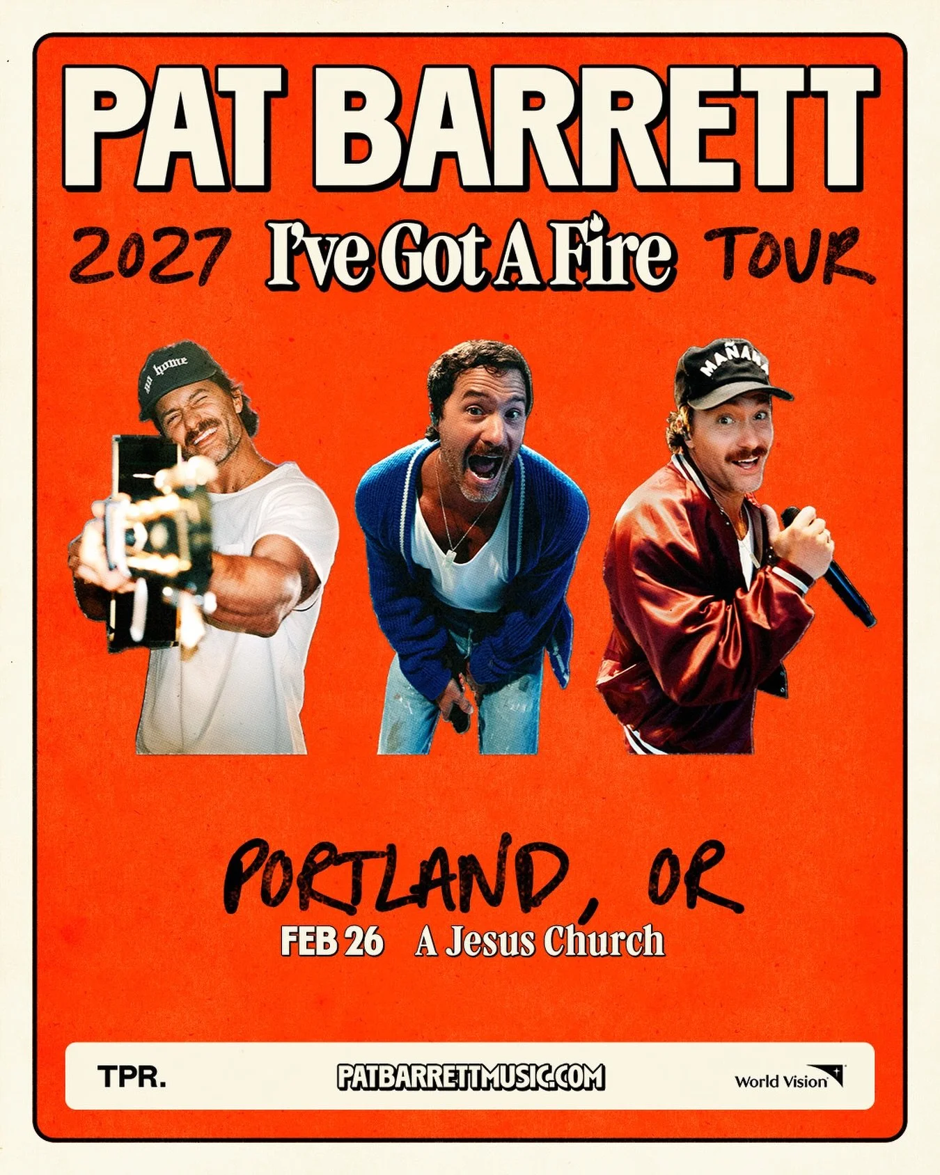 Save the date as Pat Barrett is bringing his &ldquo;I&rsquo;ve Got A Fire&rdquo; Tour Concert to AJC on February 26th, 2027. Featuring new songs alongside beloved anthems like &ldquo;Build My Life&rdquo; and &ldquo;Good Good Father&rdquo;, this is su