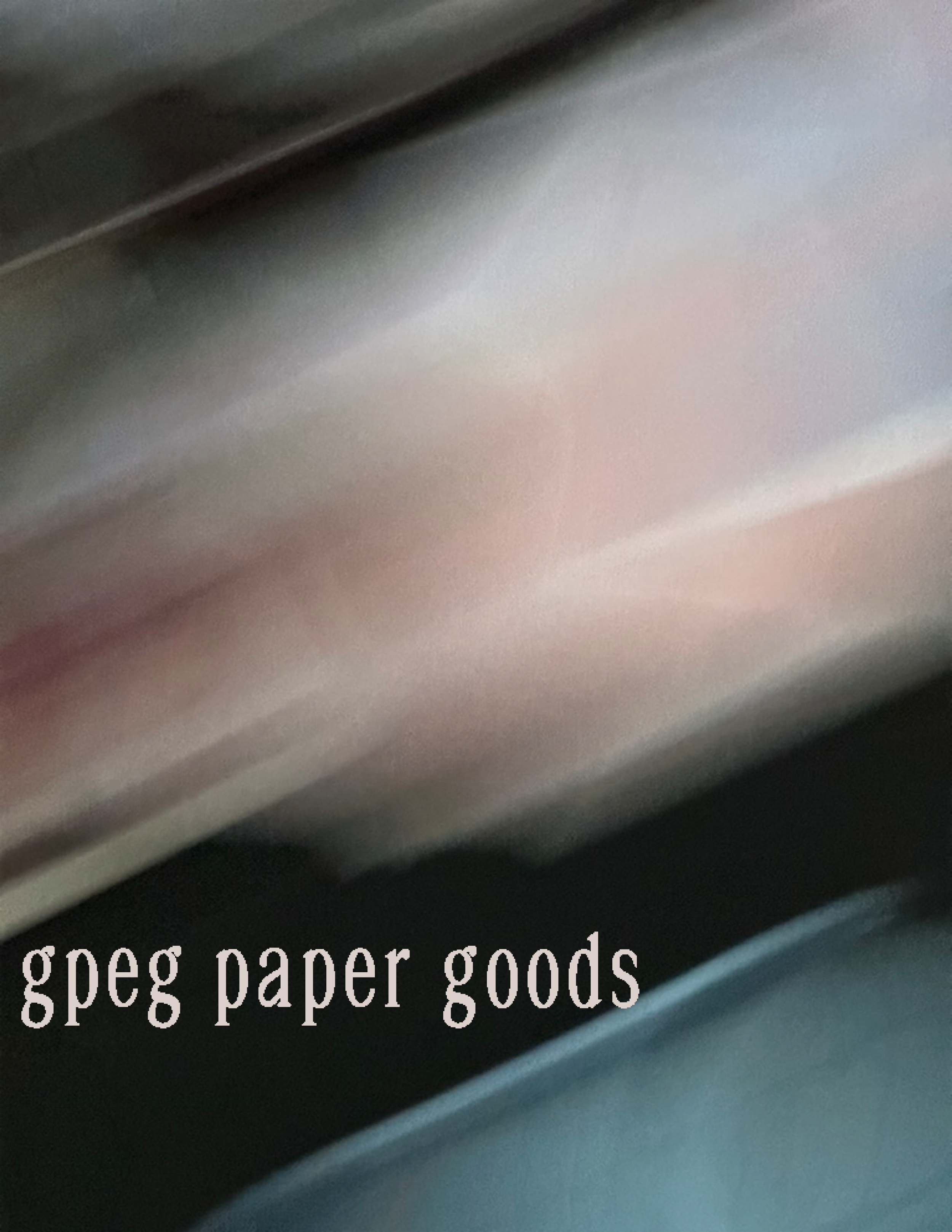 Blurred image showing metal and plastic surfaces with the text 'gepg paper goods' overlaid.