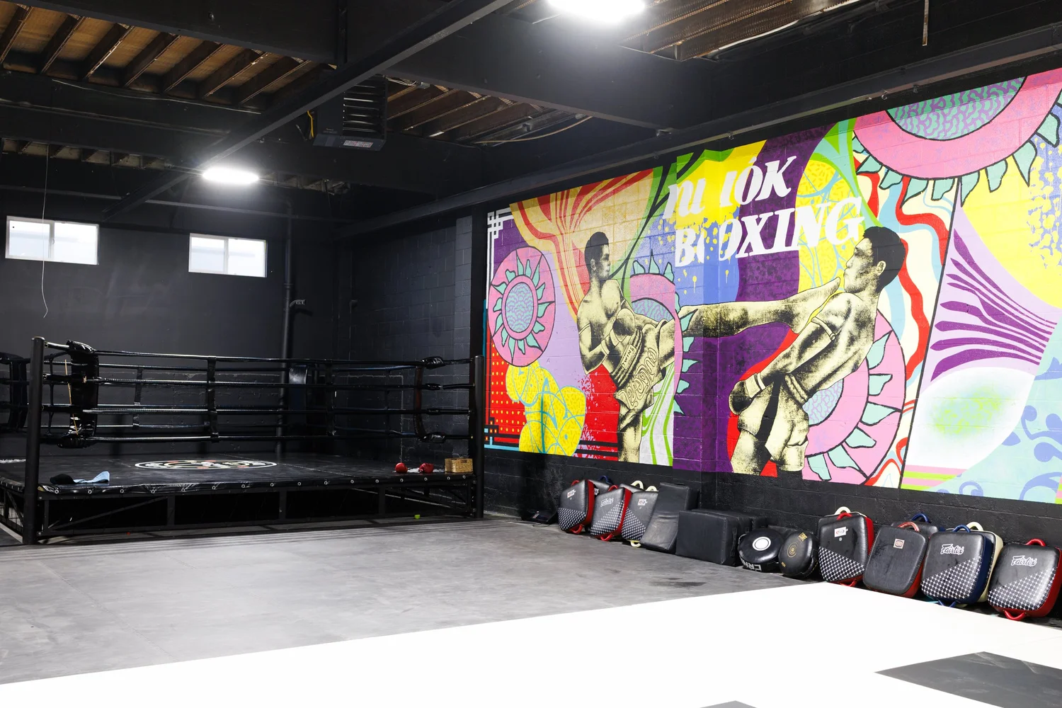 Technical sparring at Muok Boxing Muay Thai gym Georgetown Seattle