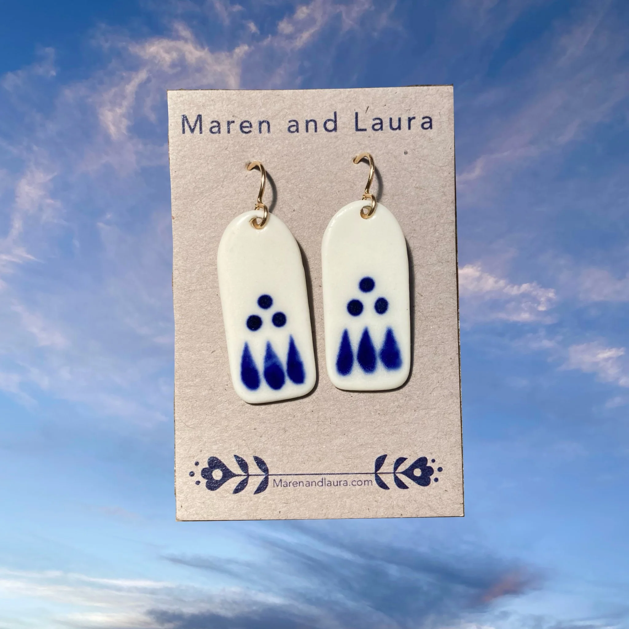Rounded Rectangle Earrings - Small no.1