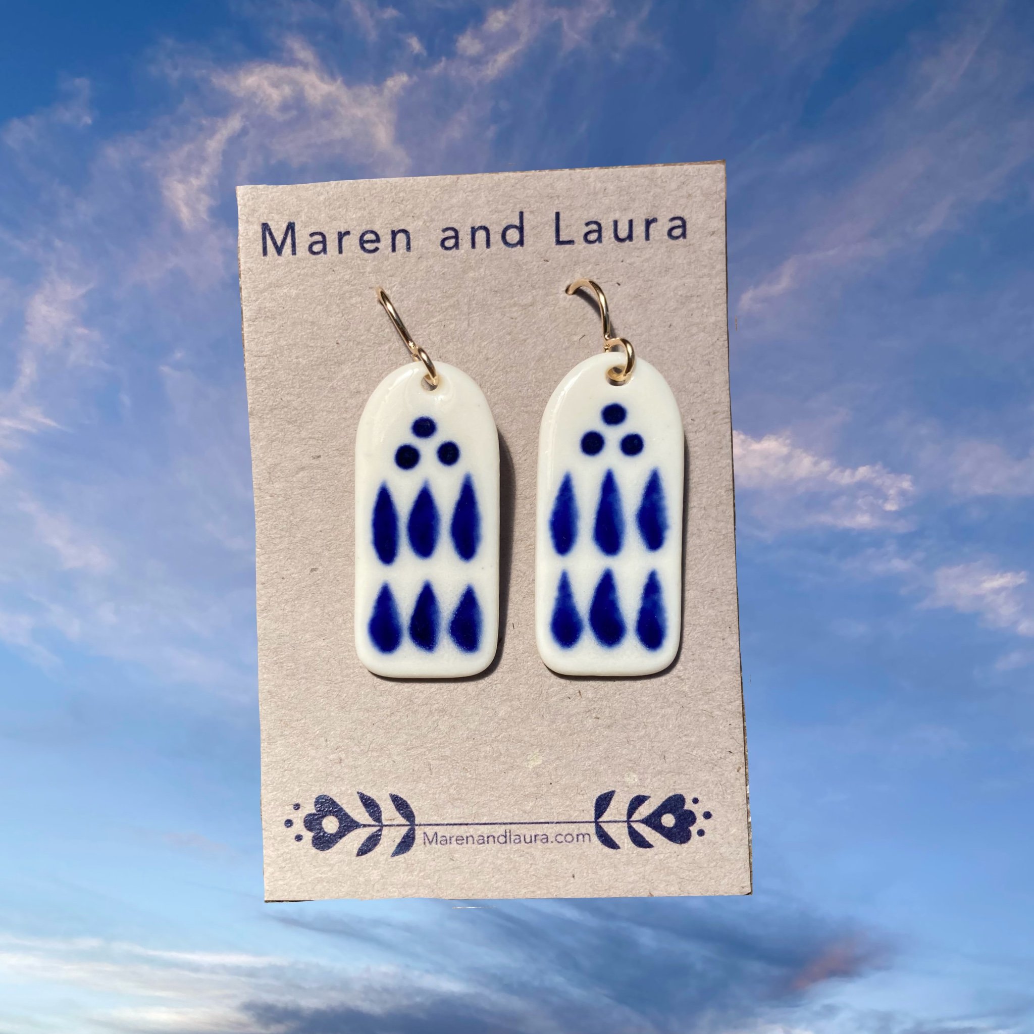 Rounded Rectangle Earrings - Small no.2