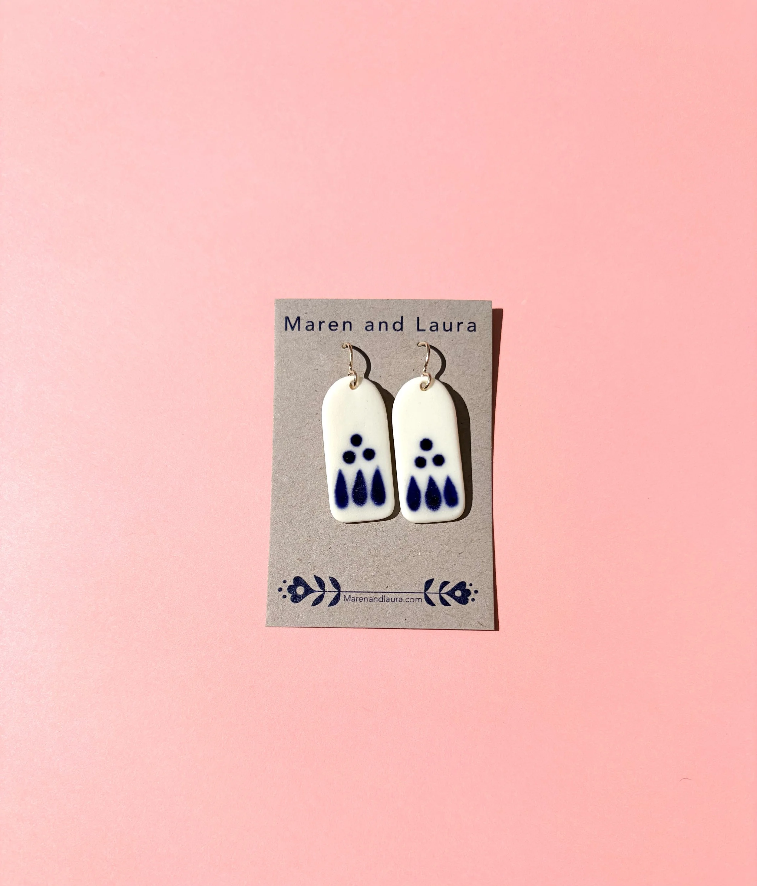Rounded Rectangle Earrings - Small no.4