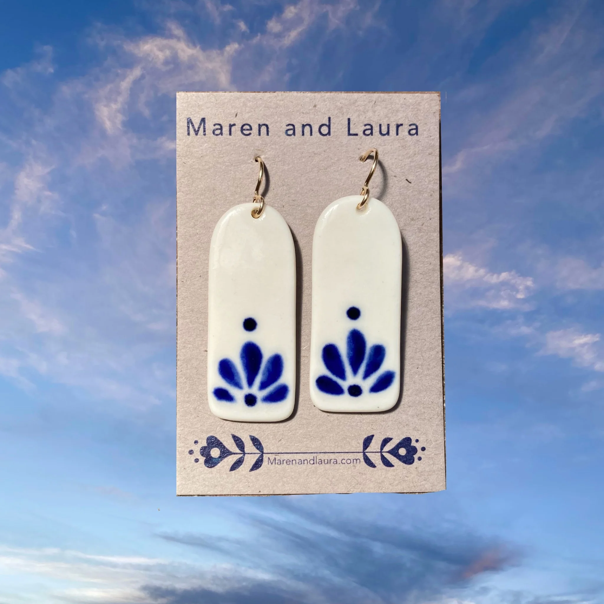 Rounded Rectangle Earrings - Large no.2