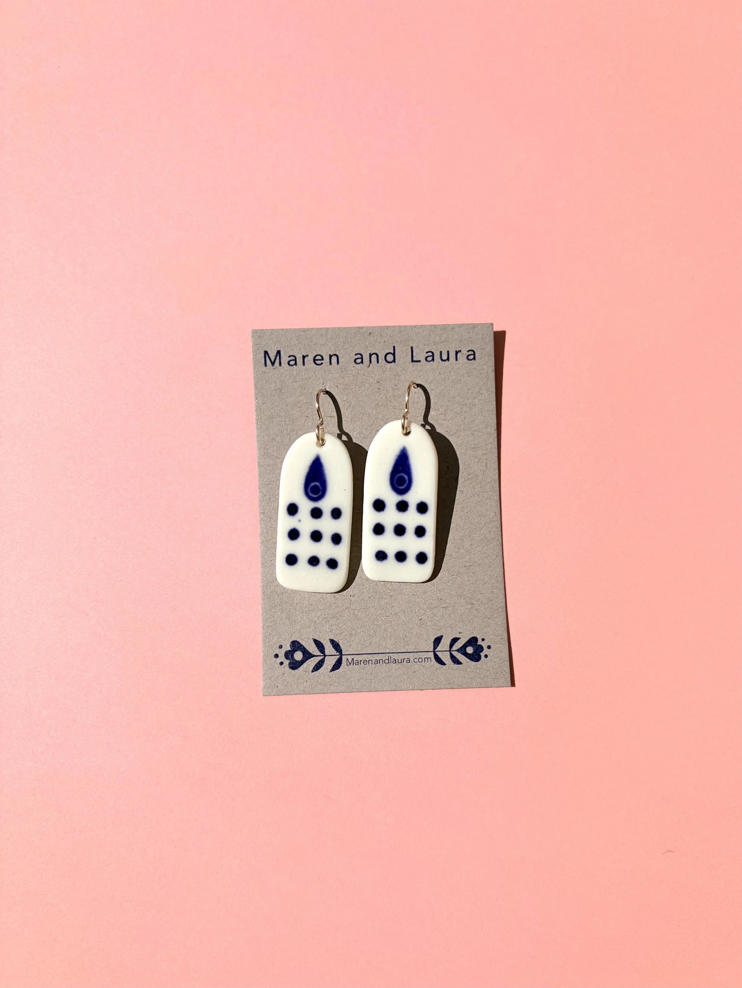 Rounded Rectangle Earrings - Small no.3