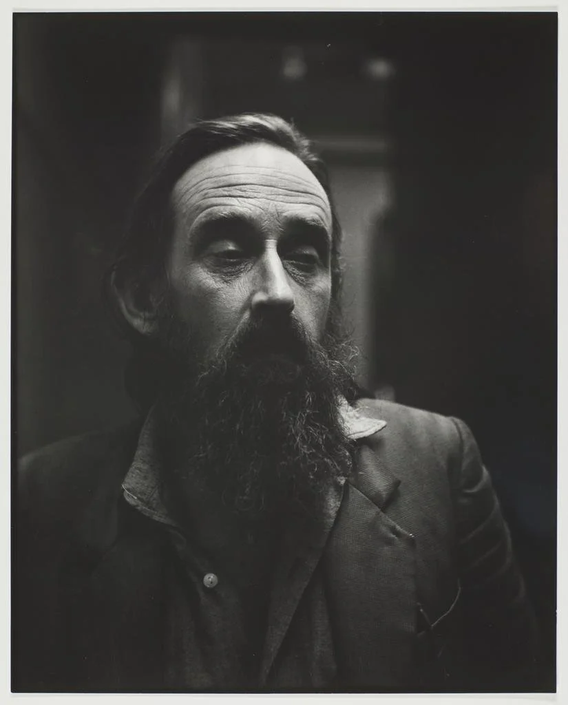 This is a photograph of James Keir Baxter. Provenance Donated by Michael de Hamel