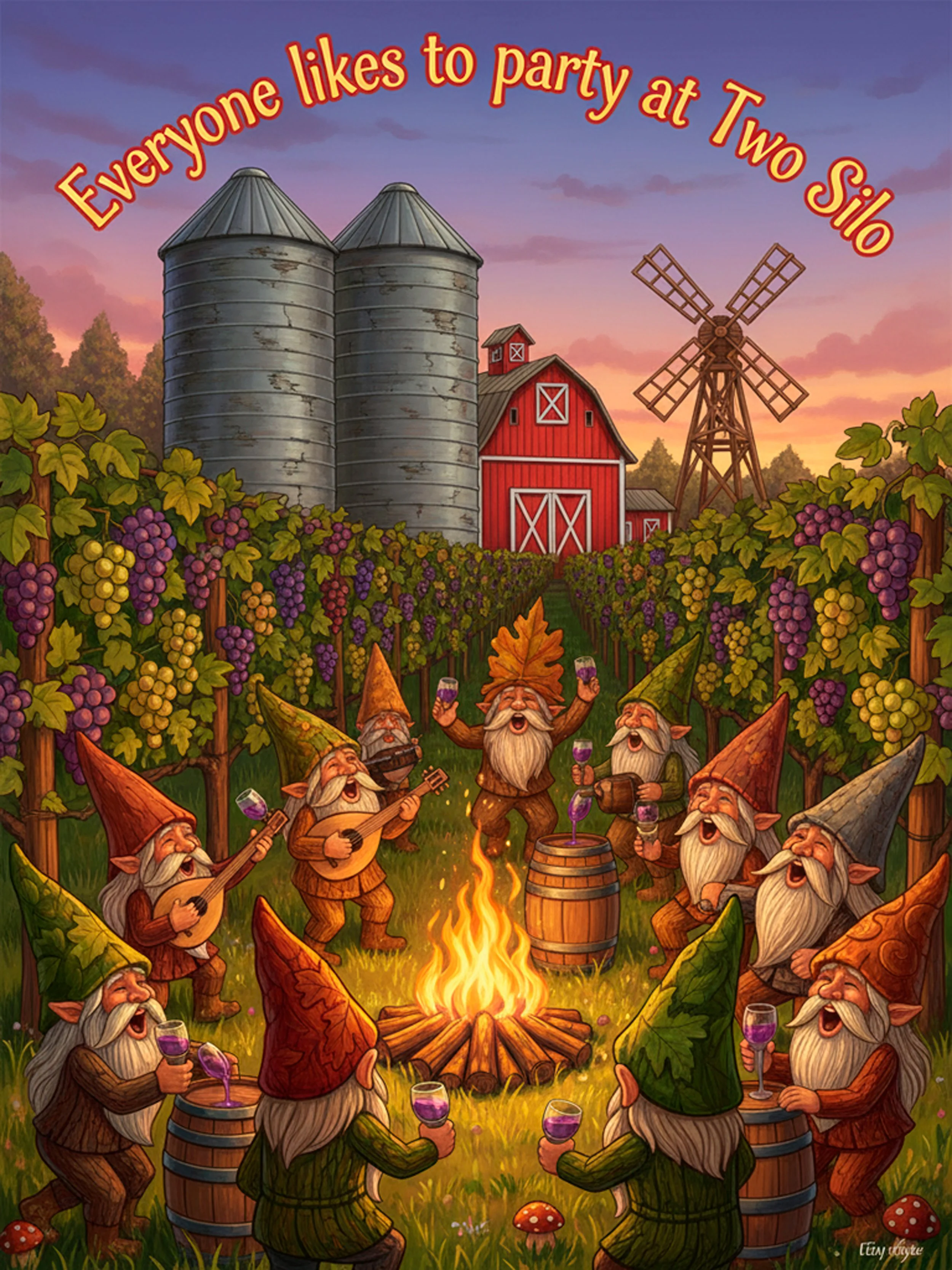 Two Silo Gnomes Poster