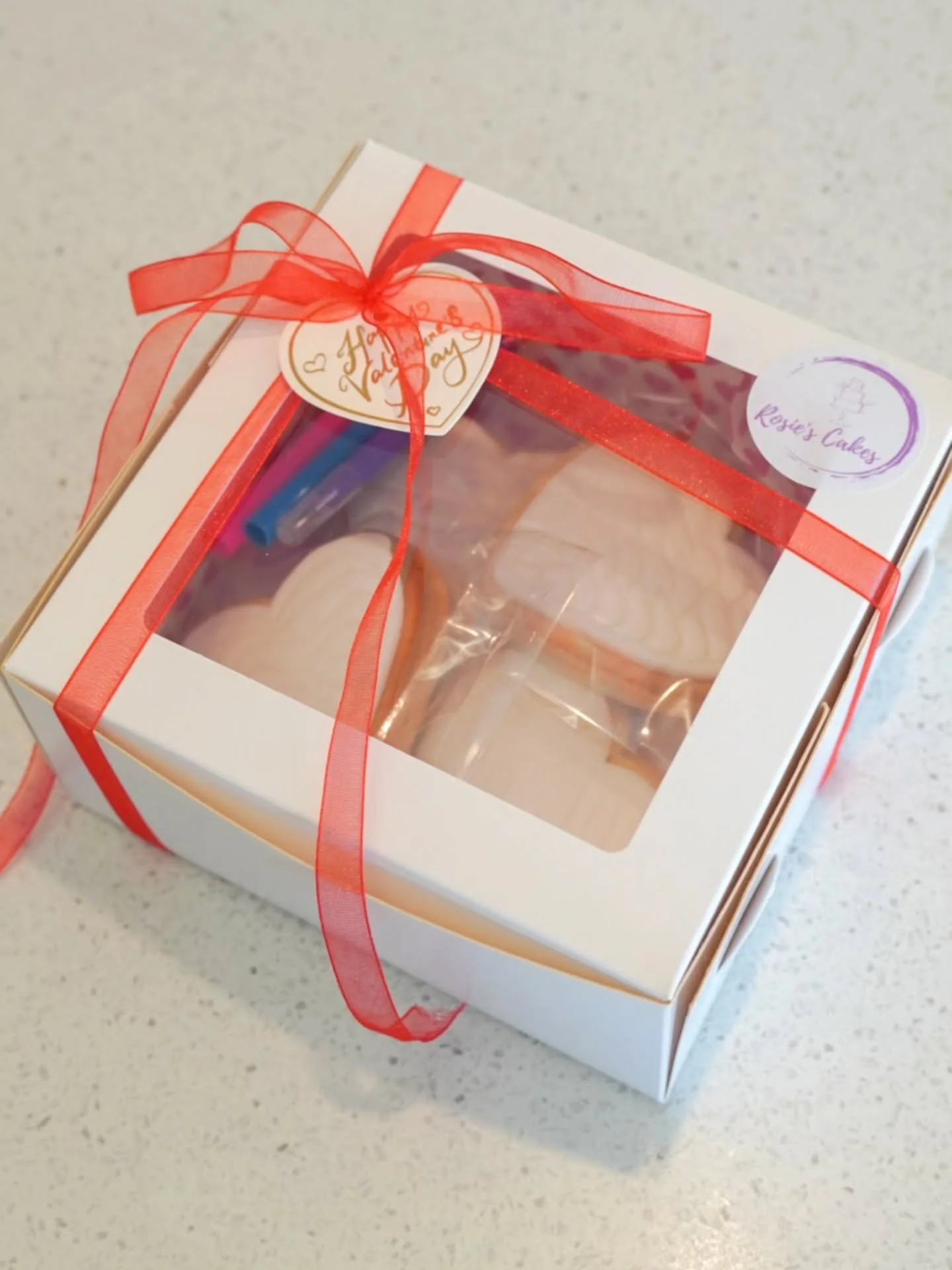 Want the kiddos to do something cute for V day? Look no further! 4 sugar cookies with some edible pens so they can get decorating! 

Available via my website. Only 10 available 💜💜

#valentinesday #sugarcookies #paintyourowncookies #northshoreeats