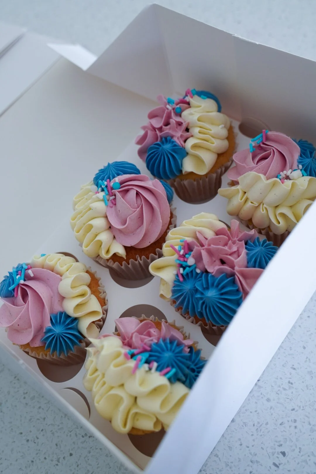 Gender Reveal Cupcakes
