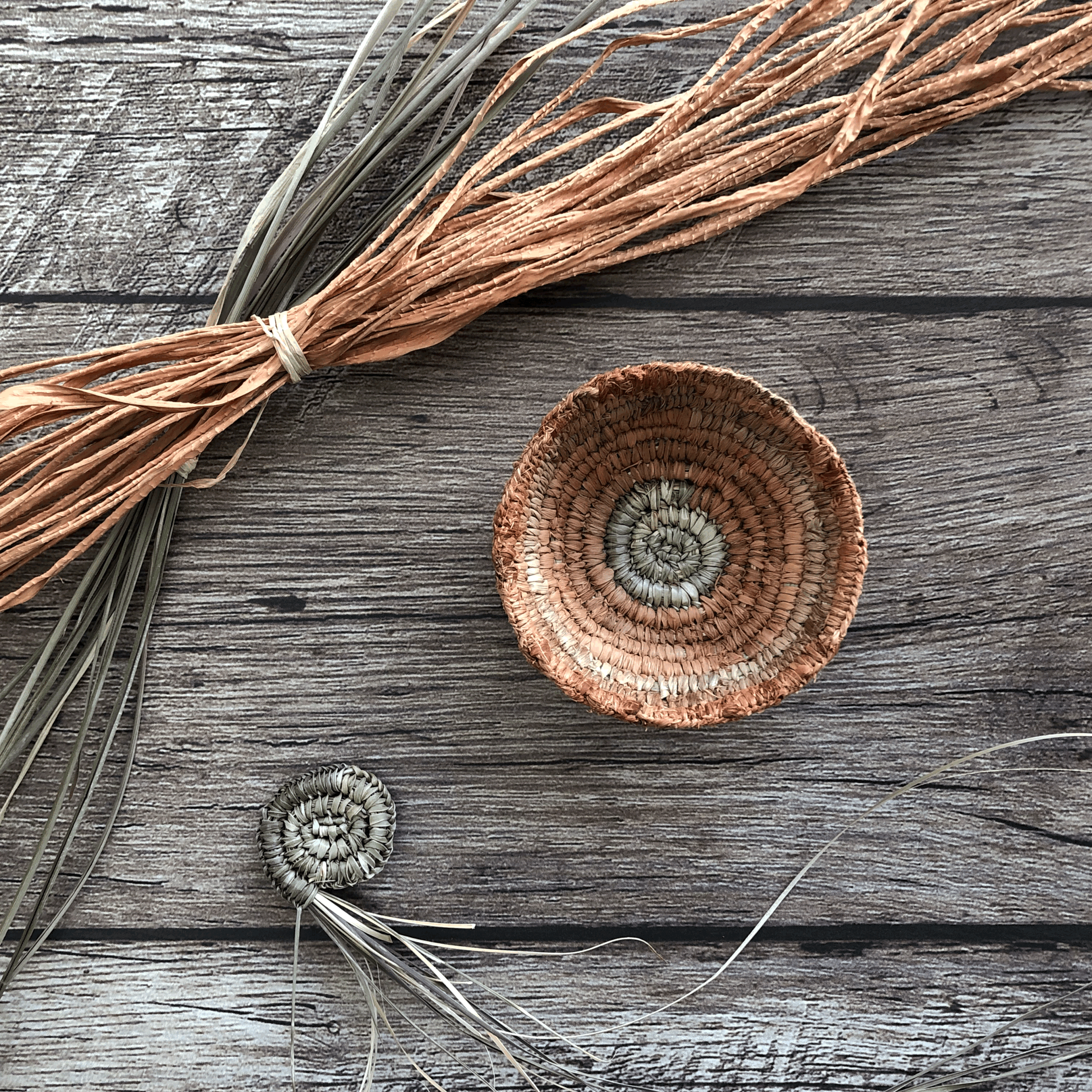 Natural Fibre Coiled Basket