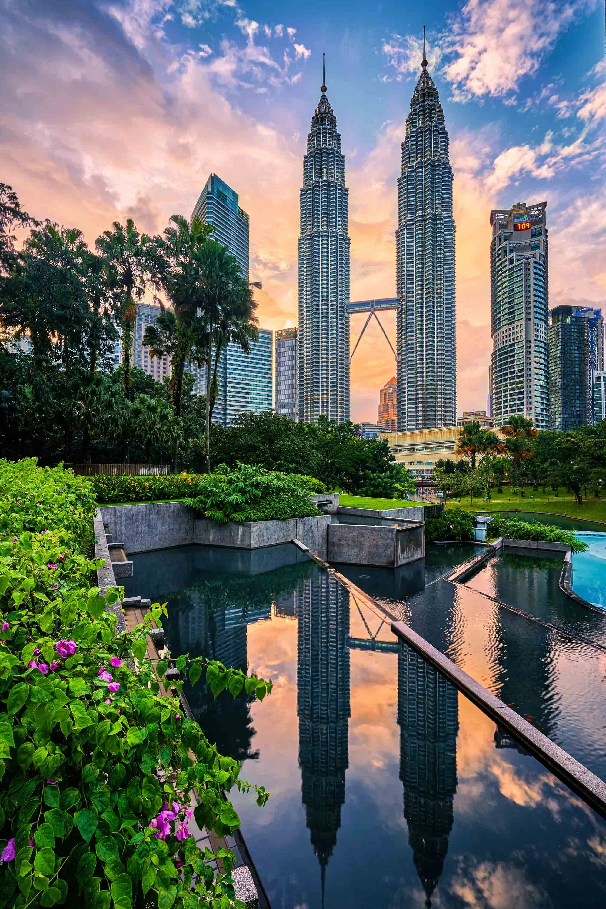 Sunset Over The Petronas Towers In Kuala Lumpur.jpg