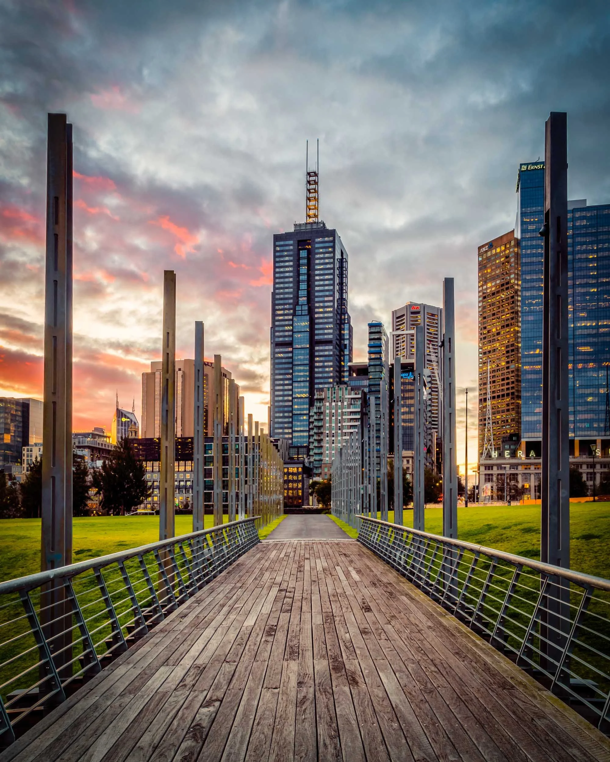 The Melbourne Skyline At Sunset.jpg