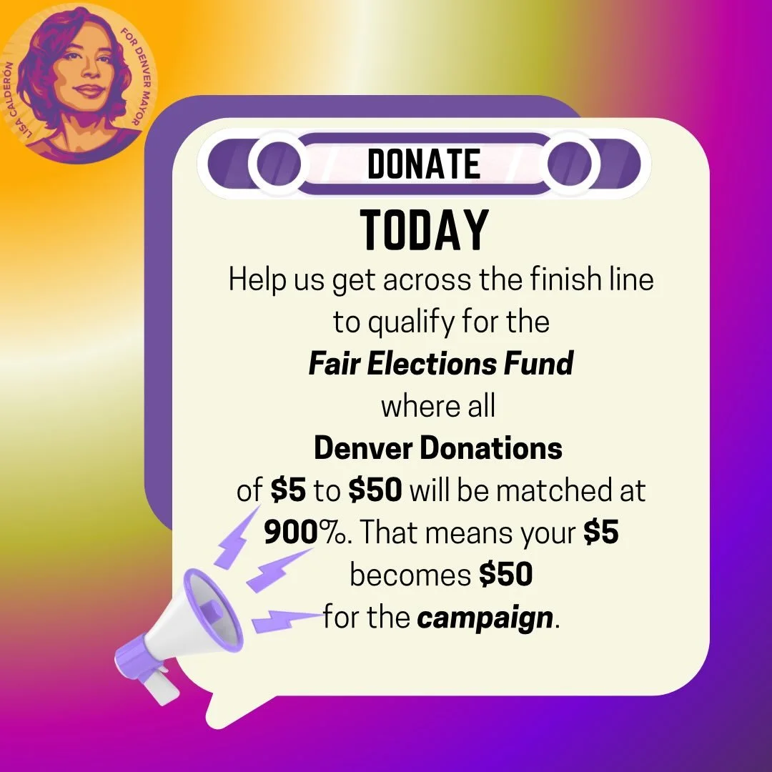 The link to donate is in my bio! ✨

I am proud to be a Fair Elections Candidate. I can not do this without the community that makes Denver a better place. Let&rsquo;s work together to raise money for this campaign. We love Denver and deserve a Denver