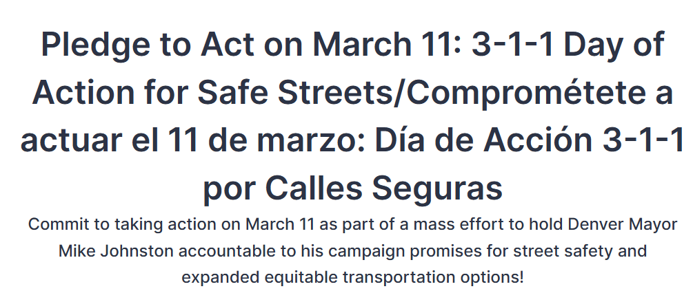 Denver Streets Partnership Die-In