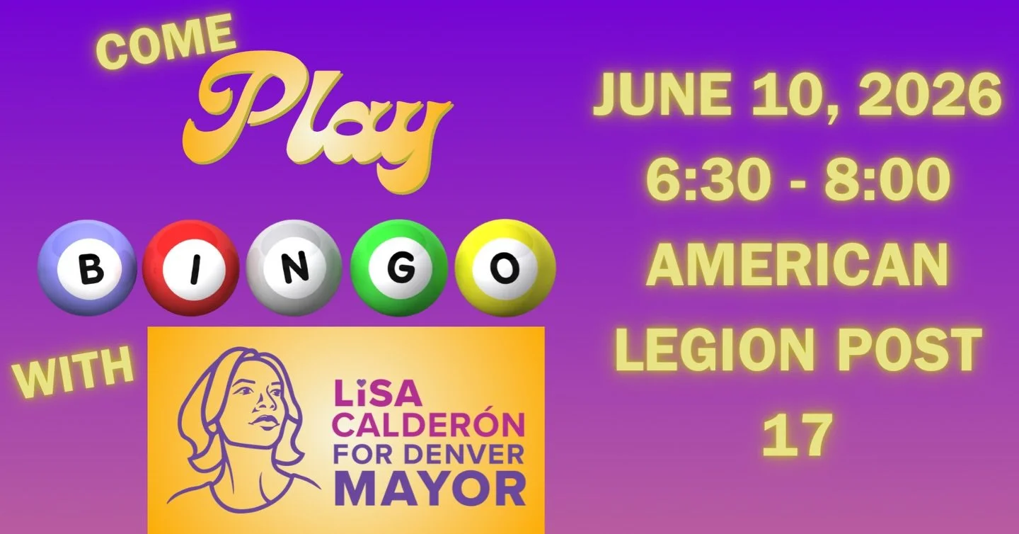 Come play Bingo with me! 

Bring your friends, enjoy the vibes, and don&rsquo;t miss your chance to win while supporting a stronger Denver! 💜✨

Link in bio to register!