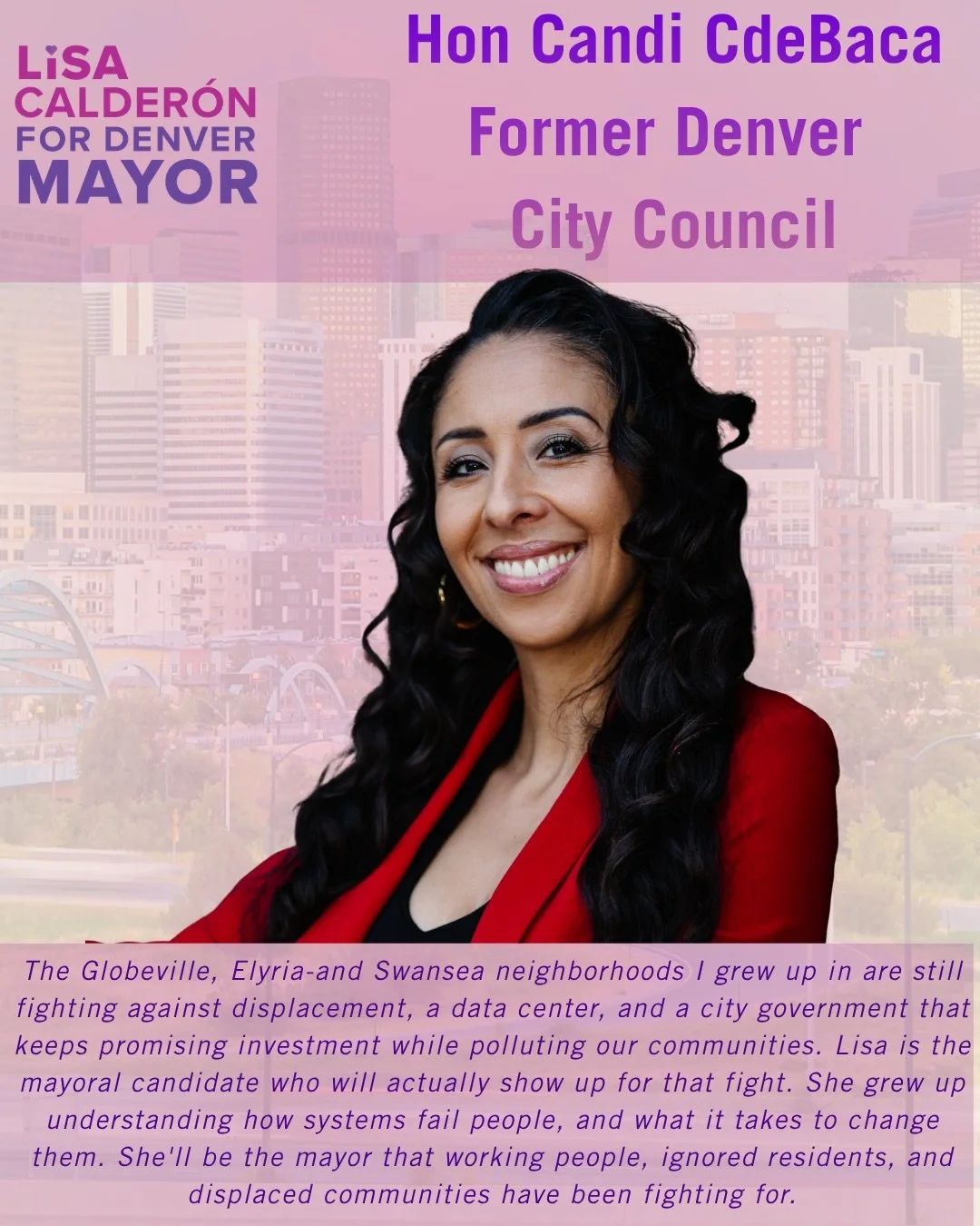 Endorsements matter because they reflect a shared vision for Denver&rsquo;s future.

I&rsquo;m honored to have the support of leaders who have dedicated their careers to serving our communities, advancing equity, and fighting for working families.

T