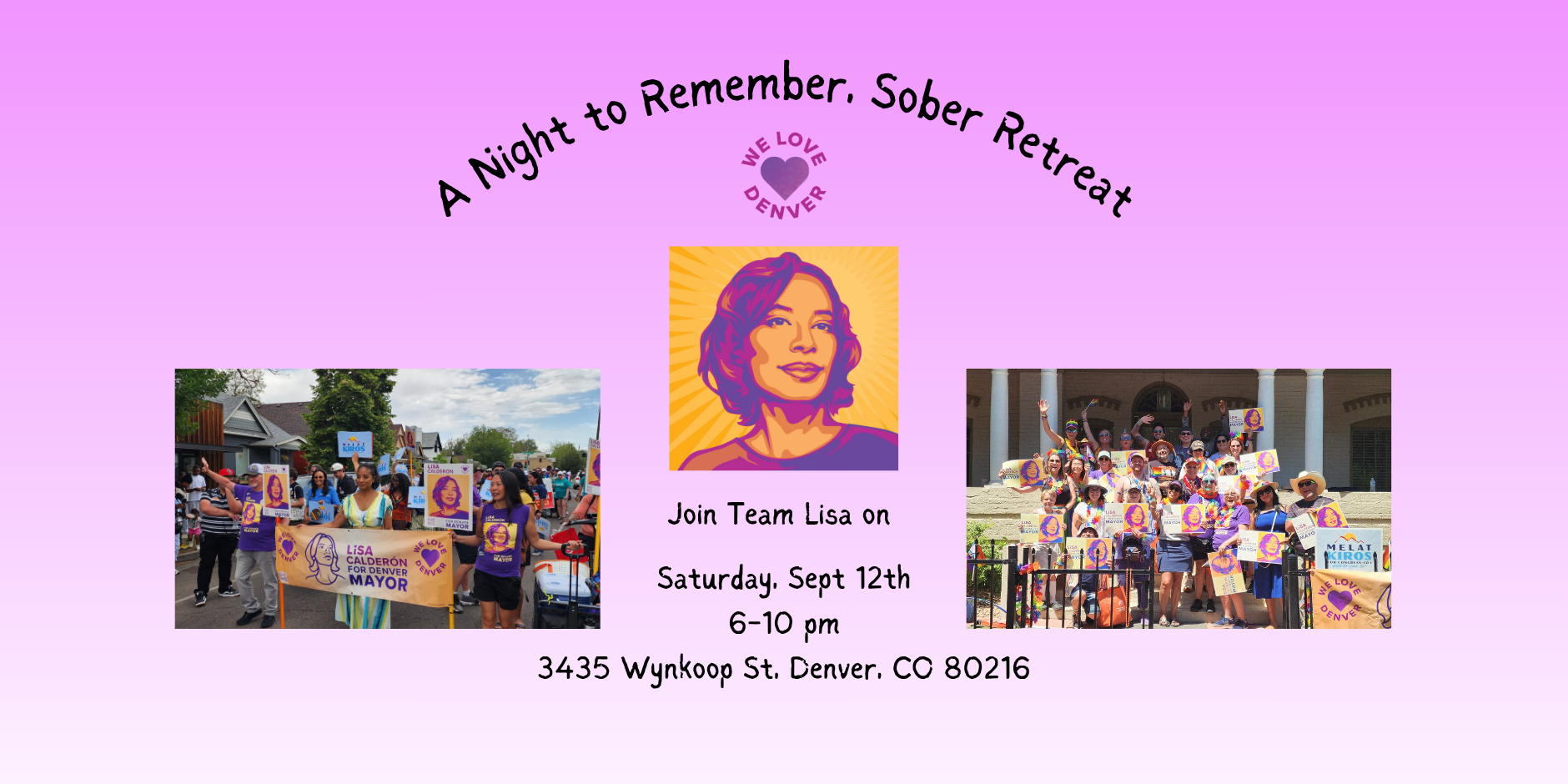 Join Team Lisa for a Night to Remember, Sober Retreat