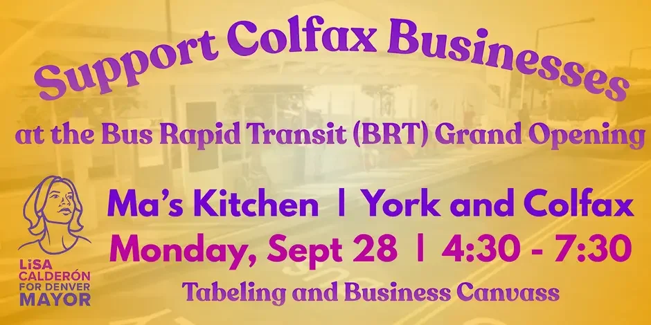 Support Colfax Businesses at the Bus Rapid Transit (BRT) Grand Opening