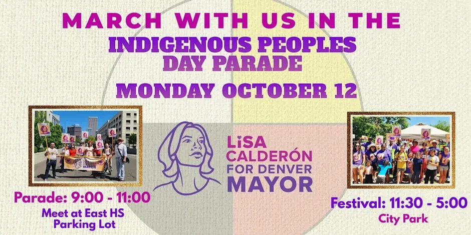 March with Lisa in the Indigenous Peoples Day Parade