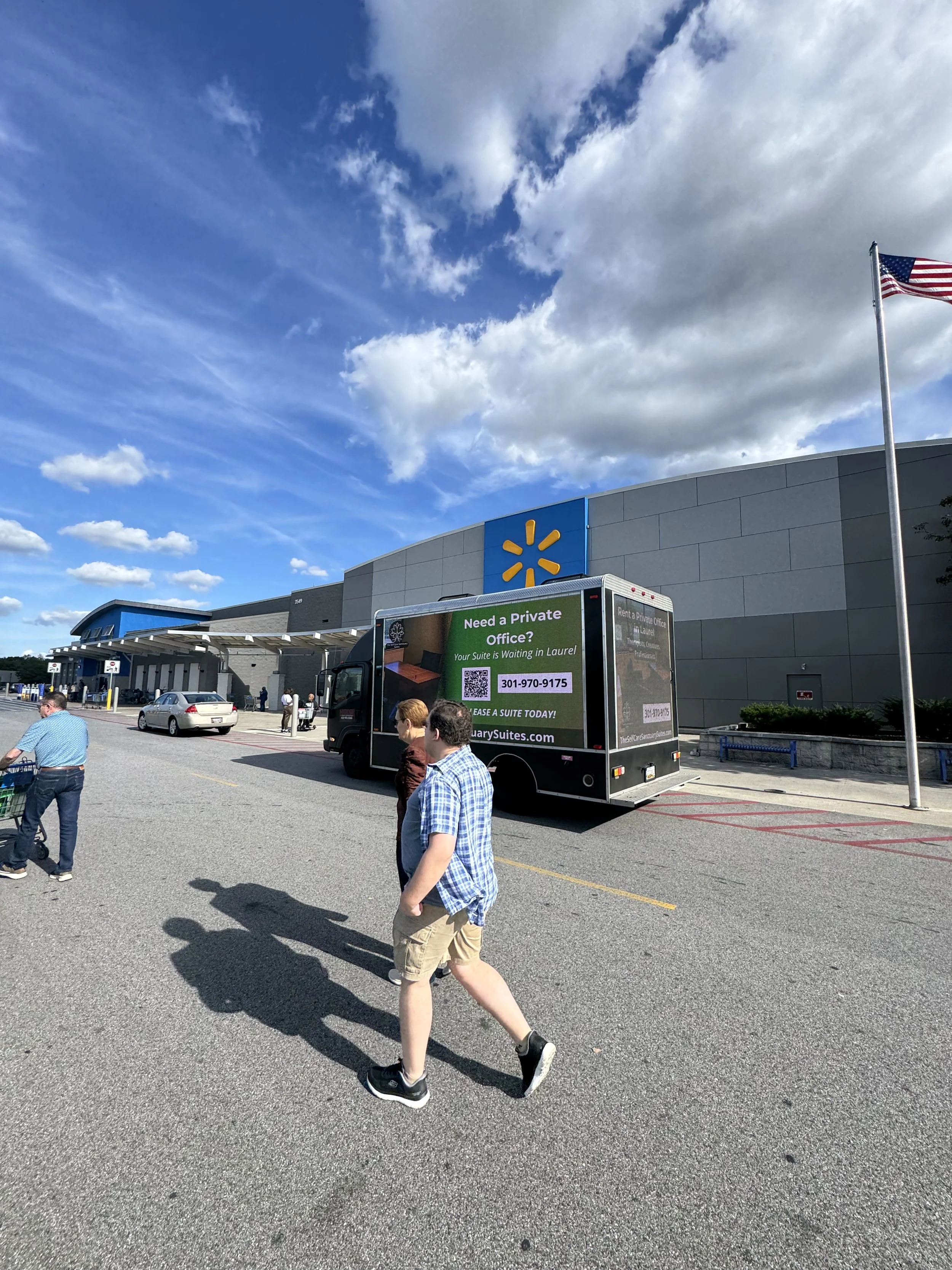 Selfcare Sanctuary Suites Mobile Billboard in Laurel, Maryland