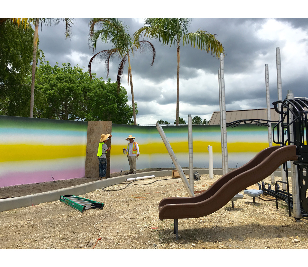   Outdoor permanent mural (detail)  2016, 43 x 2.7 m, Children’s Play Area, Miami-Dade Art in Public Places, Zoo Miami 