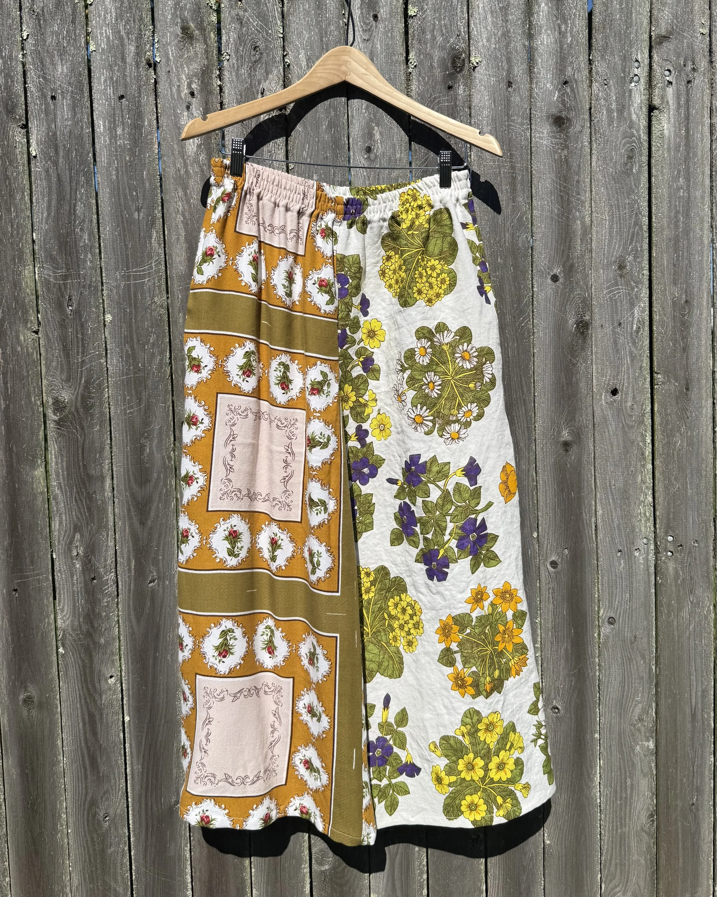 Two tone 1960's & 1970's Tablecloth Pants (M)