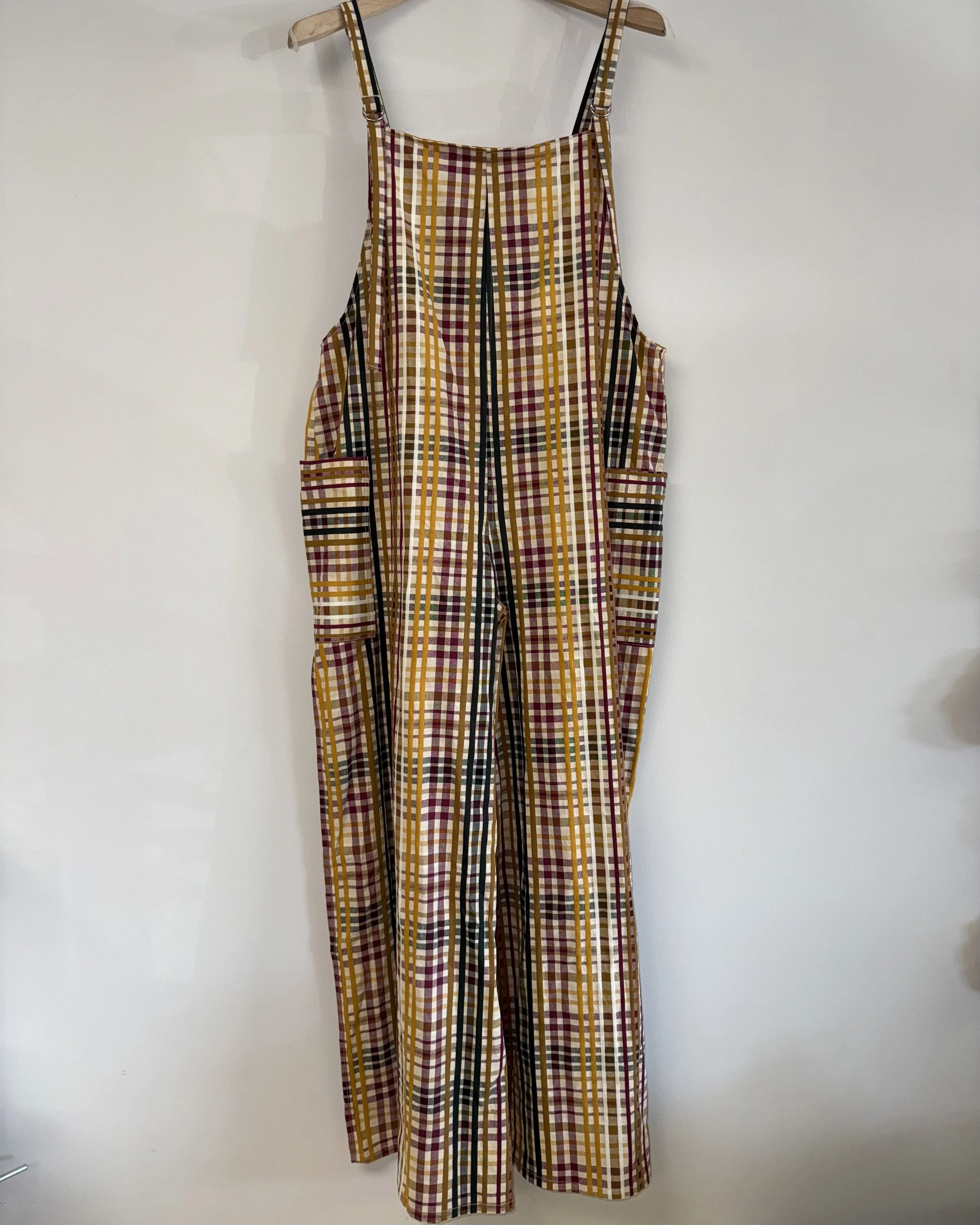 Plaid Overalls (L)