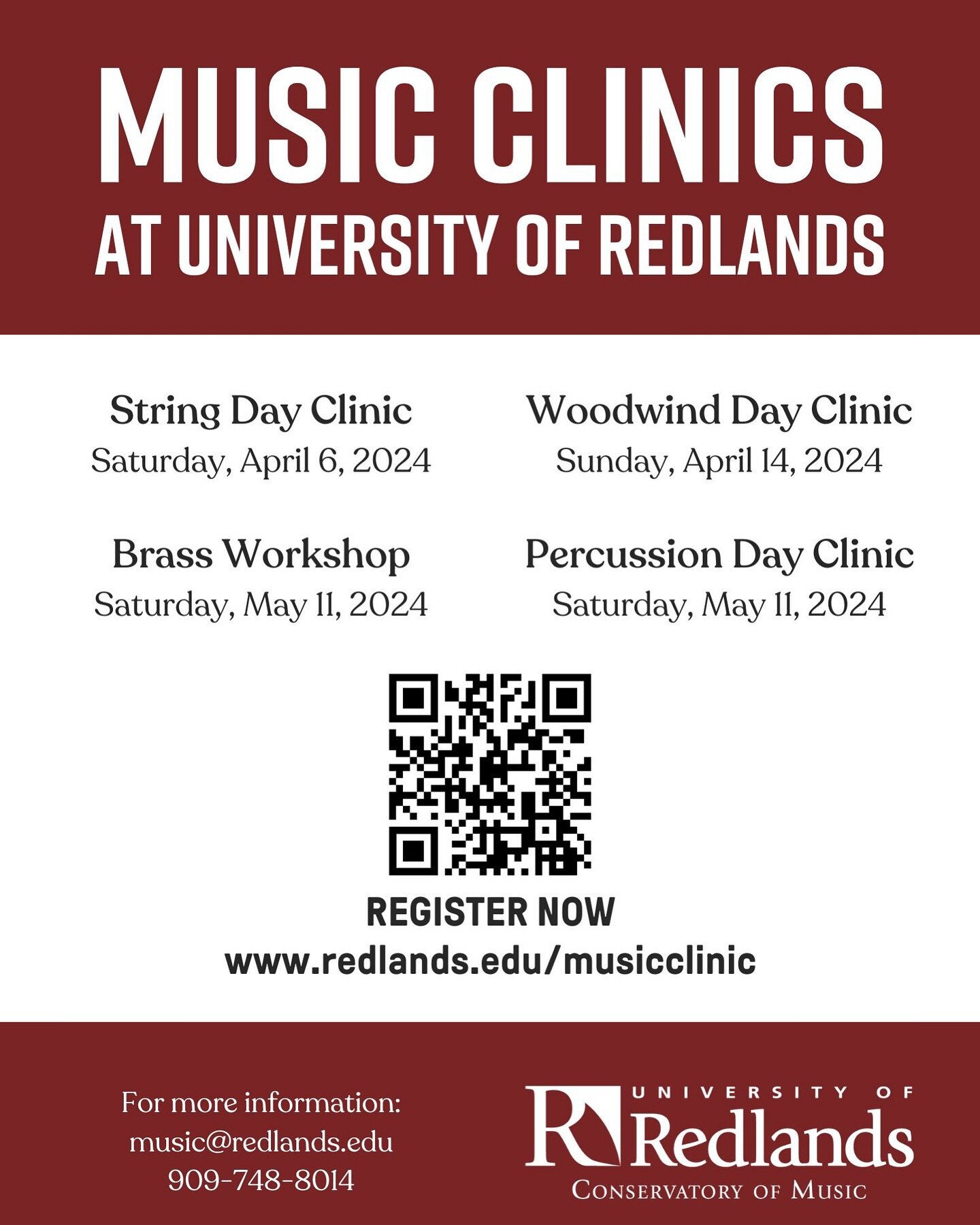 Attention High School Brass Players!! University of Redlands Brass Day is coming up on May 11th! Come meet me and rest of the faculty, play in ensembles and take your playing to the next level!! See you there!
.
.
.
#bandkids #trumpet #frenchhorn #tr