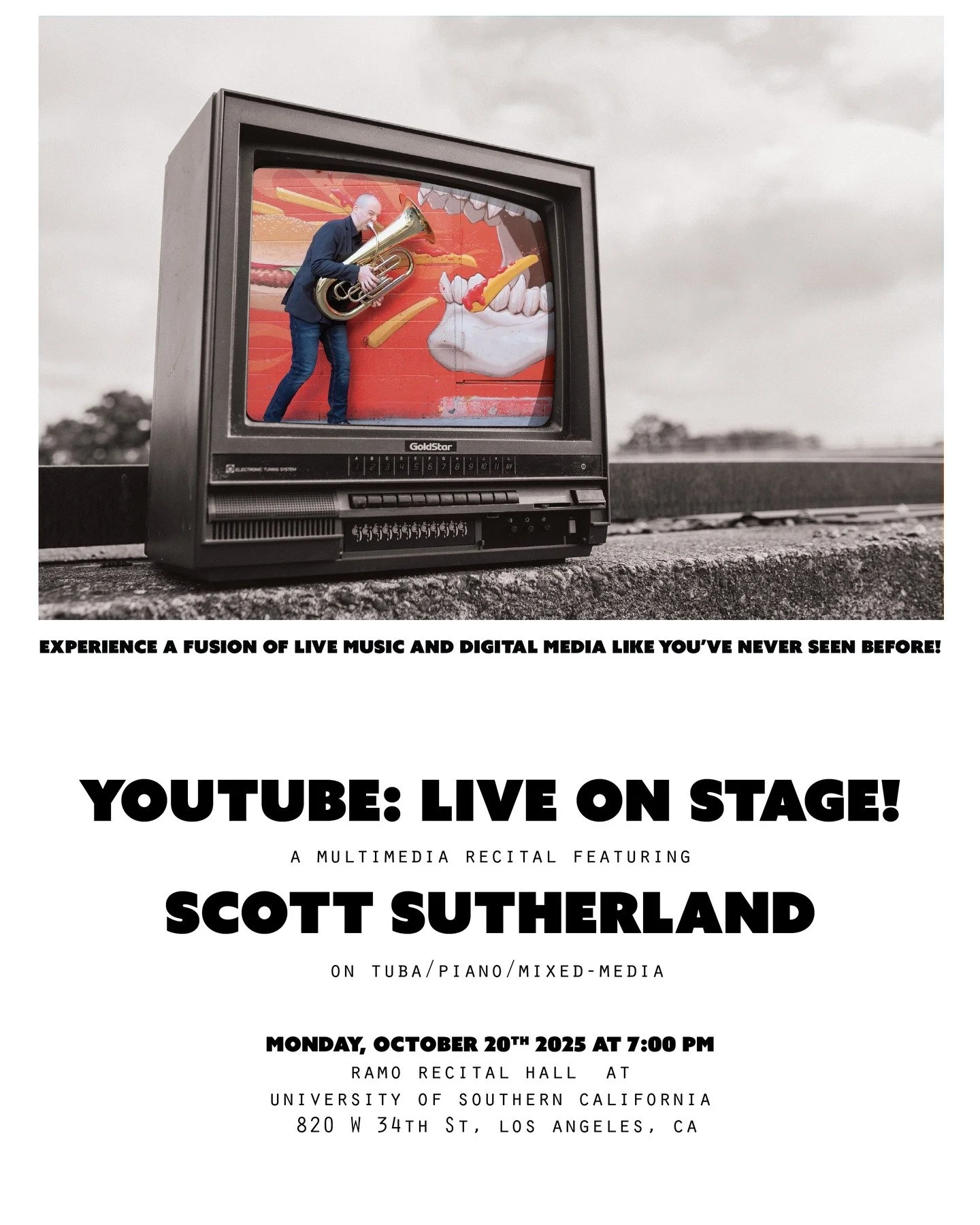 Hey LA peeps!! I'm playing my new interactive multimedia recital at USC on Oct 20 and I would love to see you there! Here's your chance to see what EVERYONE has been talking about 😜
YouTube: Live on Stage
Monday Oct 20th, 7:00pm
Ramo Recital Hall
Un