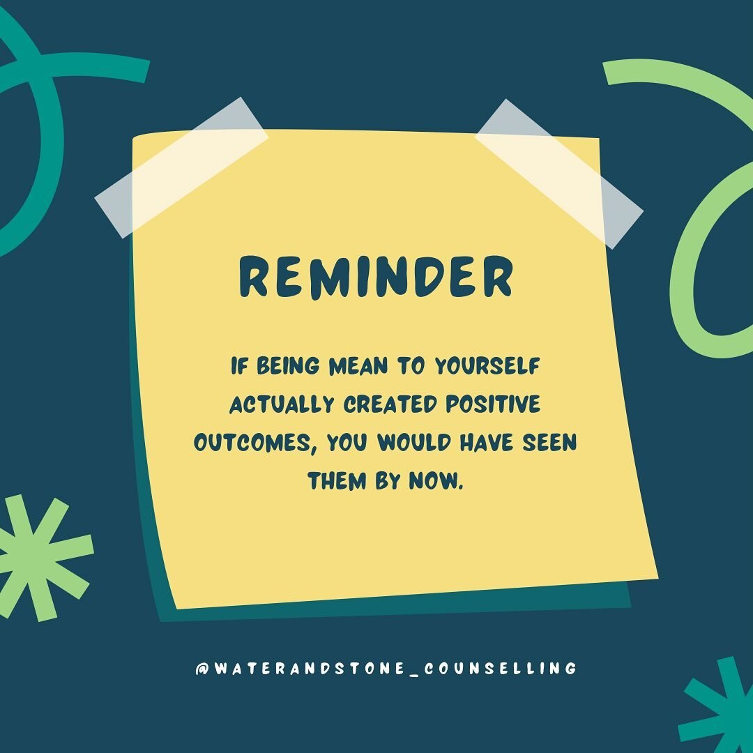 Be kind to yourself! Most of us are our own worst critics and would never ever in a million years talk to someone else the same way we talk to ourselves. The next time that harsh, critical voice comes up can you try to be compassionate, caring, and u