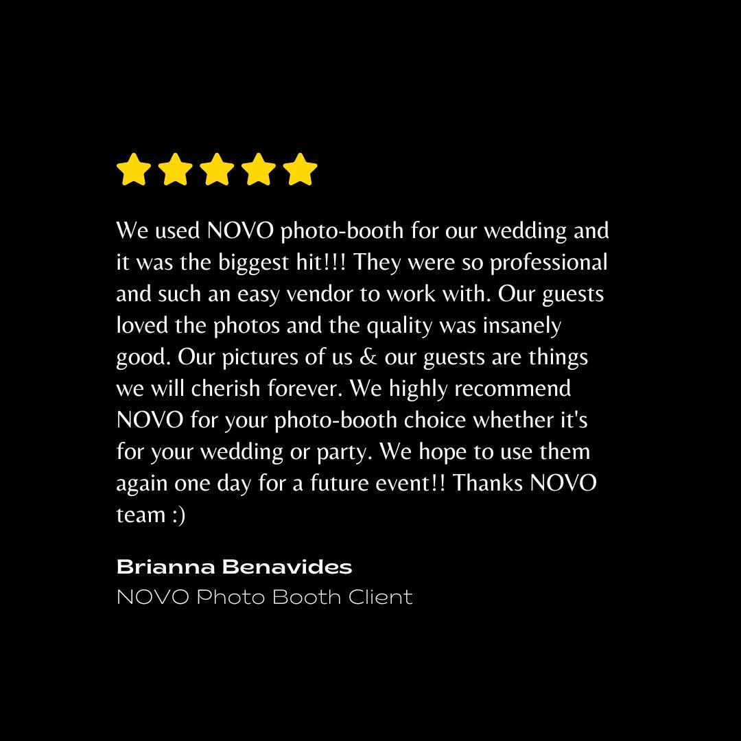 Thank you Brianna! Your review and your business means the world to us!  #dallasphotobooth #dallasphotographer #dallasweddingplanner #fortworthphotobooth #texasphotobooth
