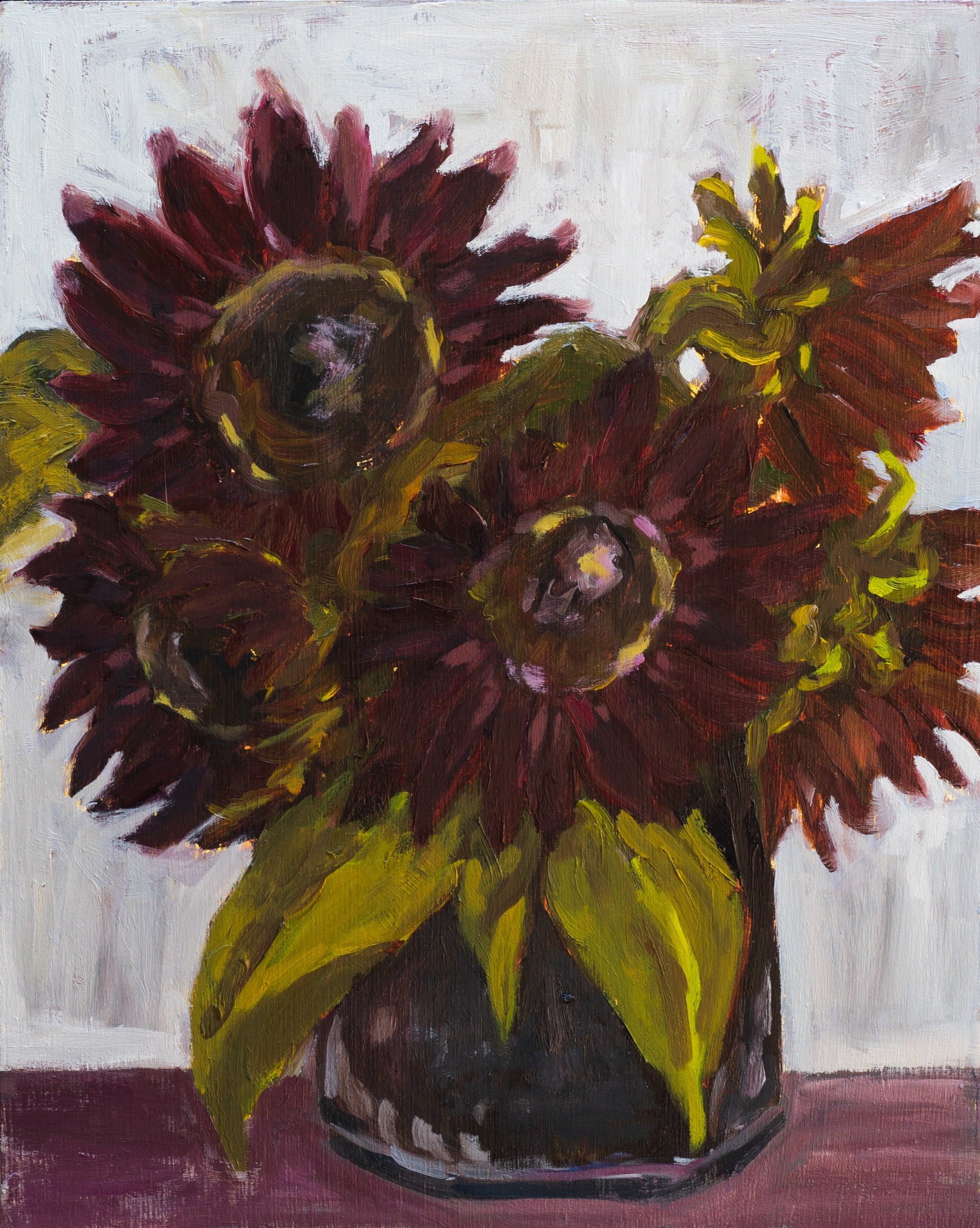 "Sunflowers" / Oil on Wood / 8" x 12" / $150