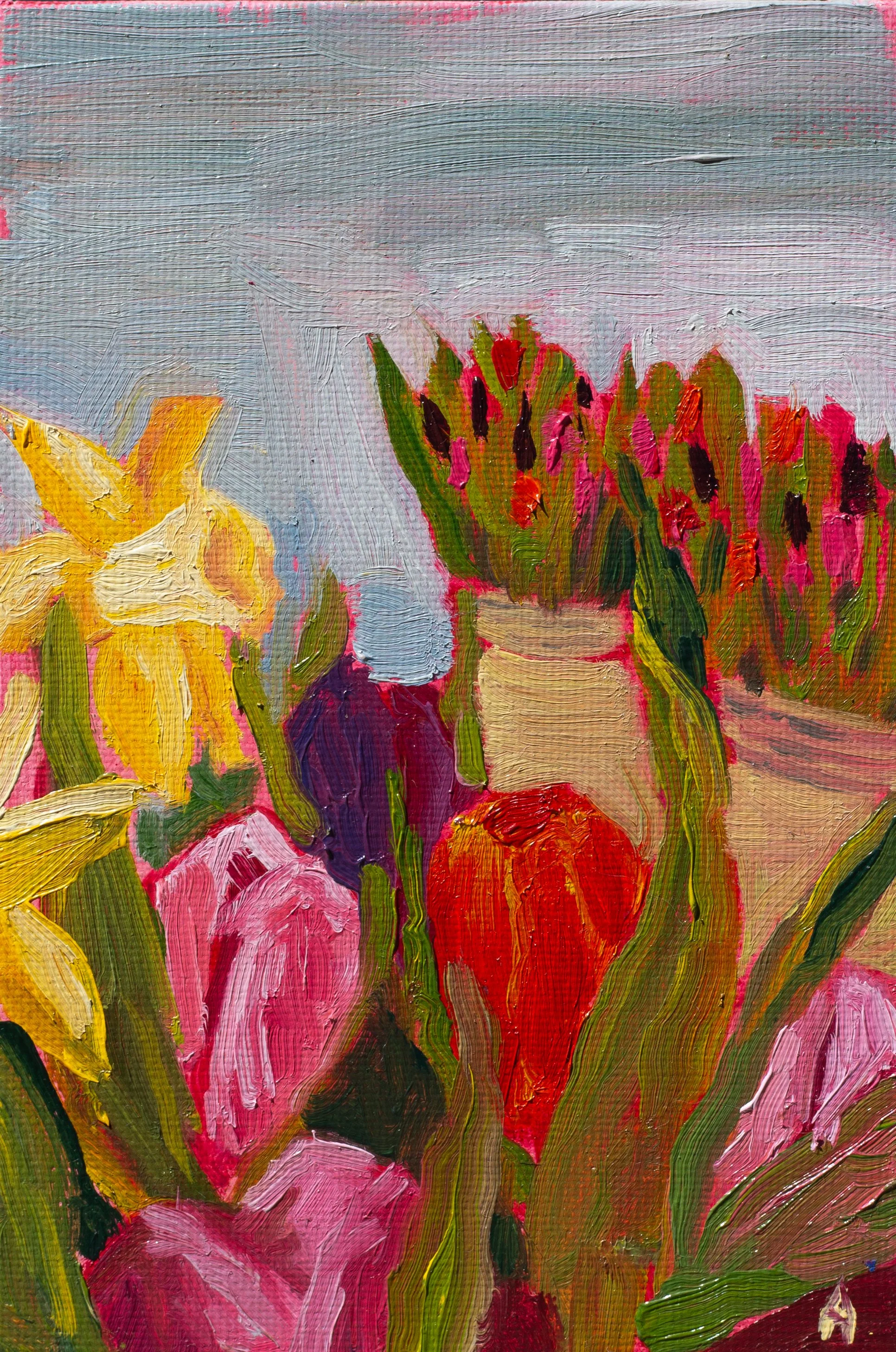 "Spring Market" / Oil on Canvas / 4" x 6"