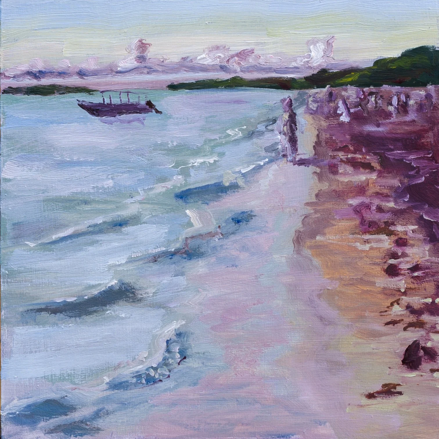 "7 Mile Beach" / Oil on Wood / 8" x 8" /  $75