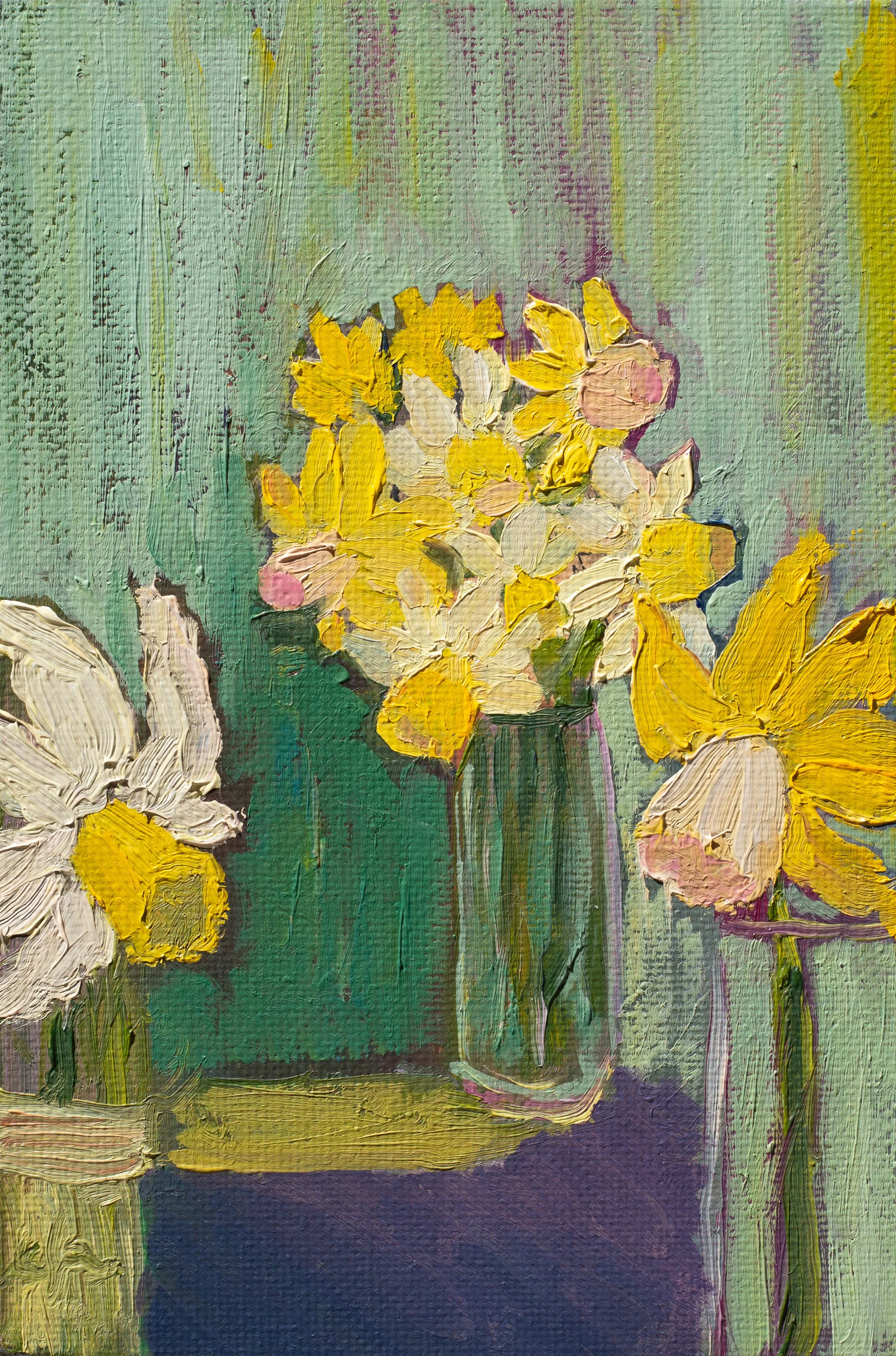 "Daffodils" / Oil on Canvas / 4" x 6"