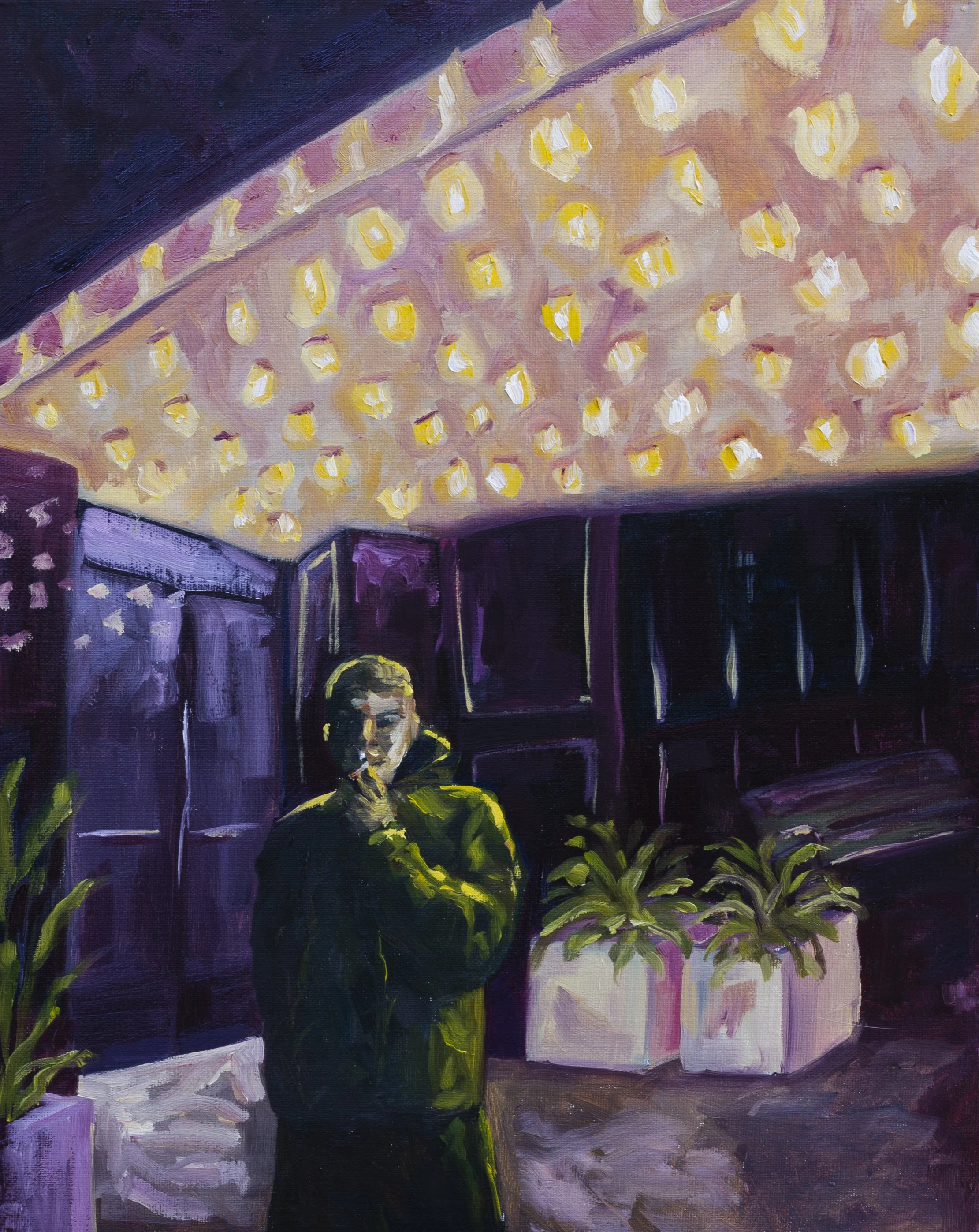 "Midnight" / Oil on Canvas / 15.5" x 19.5" / $150