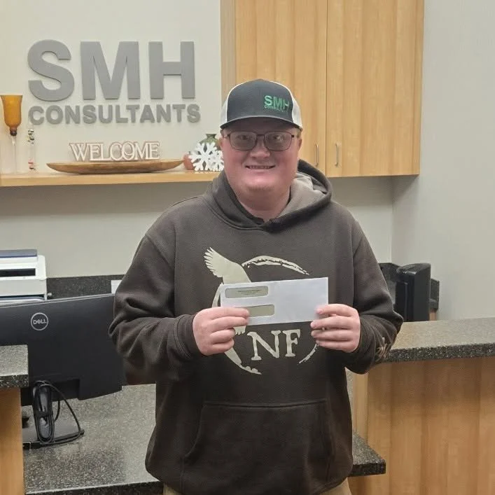 Caleb Williams received a scholarship from KSLS to continue his surveying education