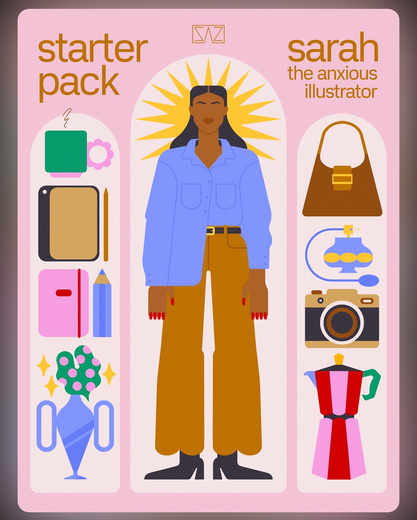 💠 Felt inspired to draw my own NO AI Starter Pack in response to the flood of AI-generated ones that have taken over my feed lately. While I get the appeal of tech doing its thing, there&rsquo;s something so deeply personal, imperfect, and human abo