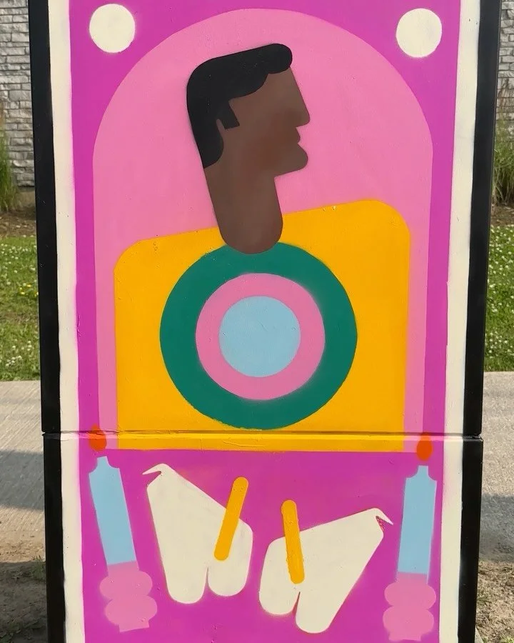 &ldquo;The Reverence&rdquo; is a graphic celebration of the diversity within Toronto. I used elements like lit candles and flowers to symbolize the flourishing spaces within the Scarborough communities. 

🪞The Reverence, 2023.
🎨 Spray-paints and cu