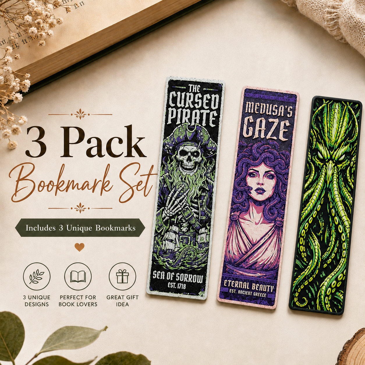 3D Printed Bookmark 3 Pack