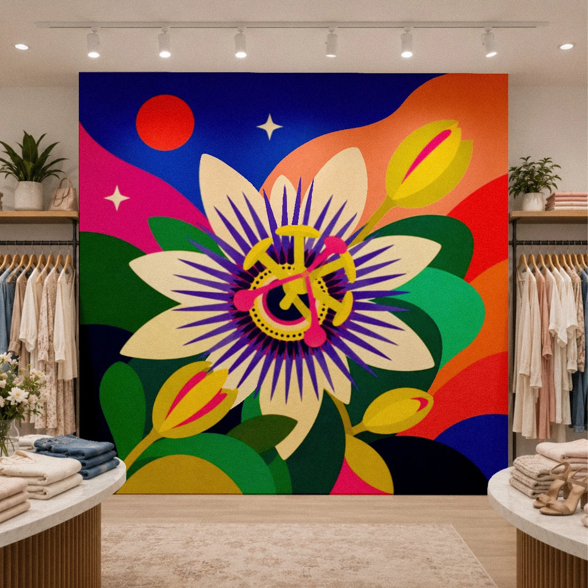 Passiflora Caerulea Vinyl Mural