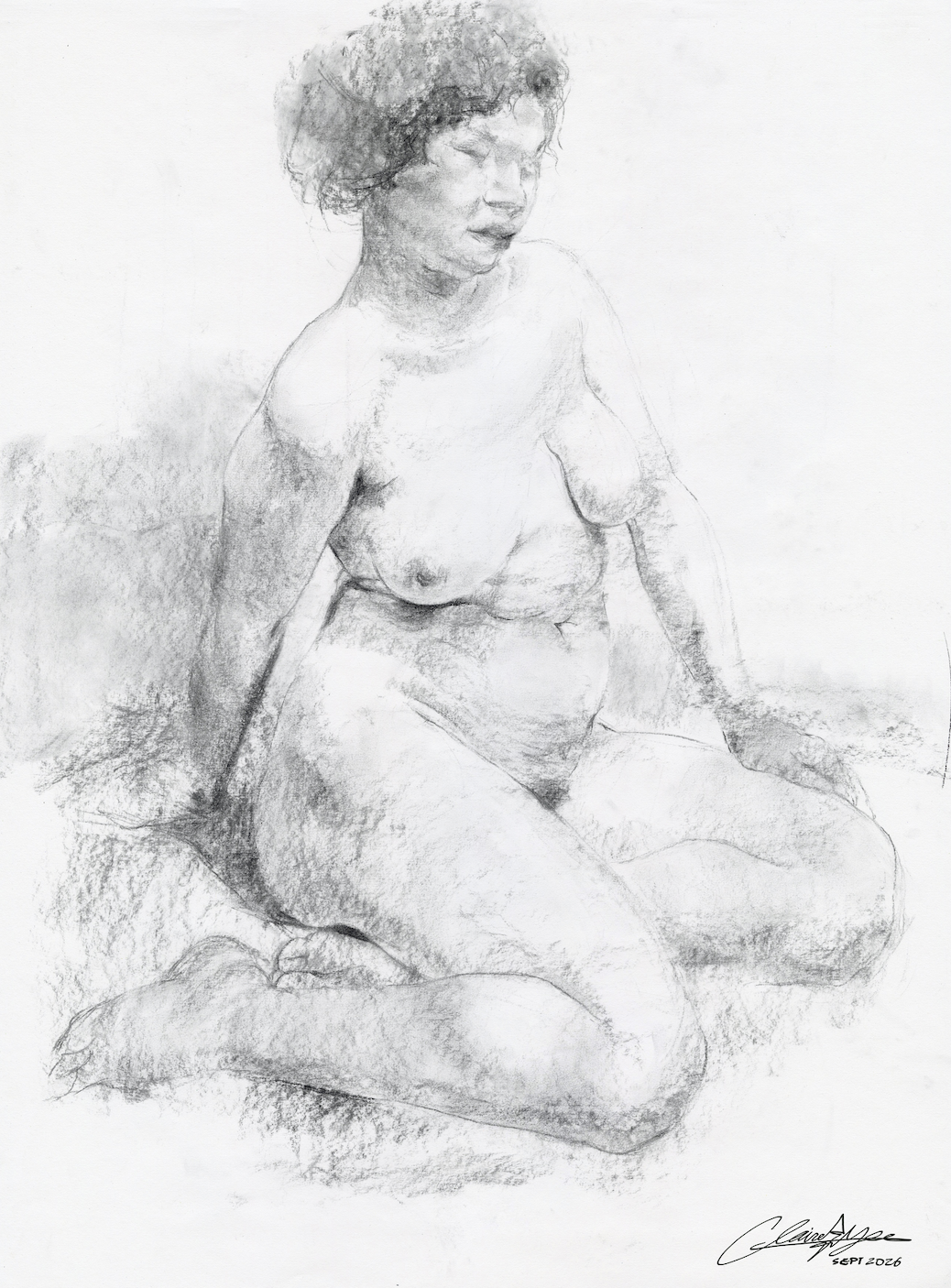 charcoal 24x18"