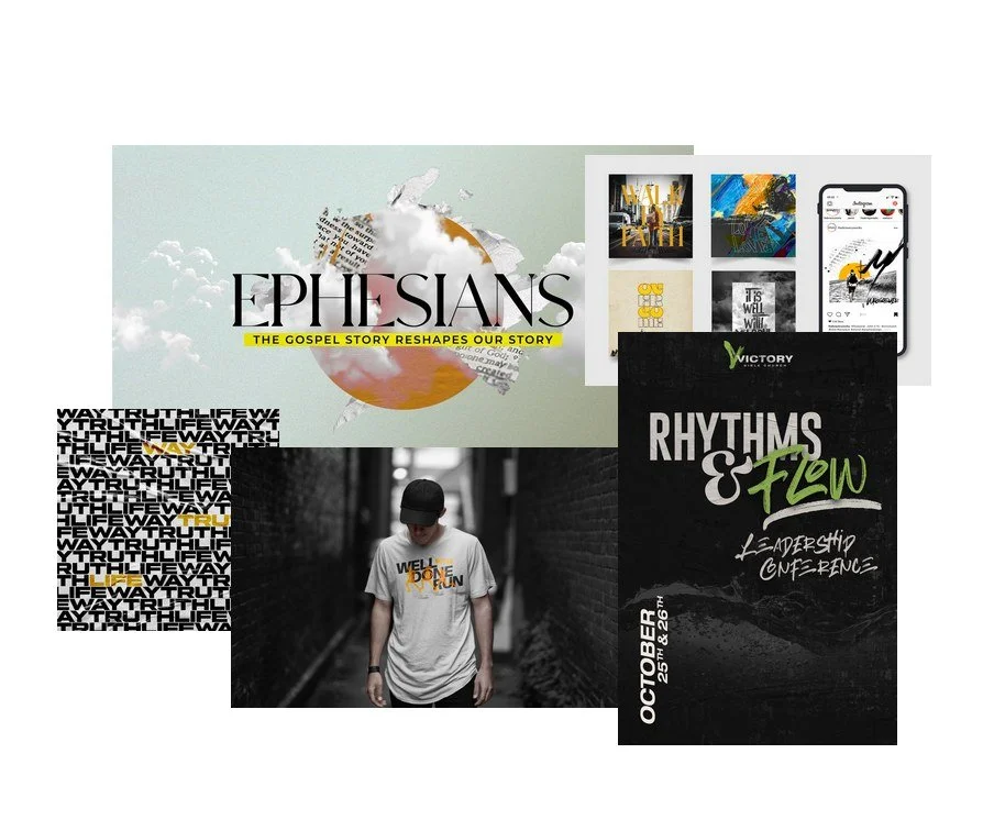 We at The Bravery Works care greatly about details in graphic design. Little things can change a composition dramatically.

When it comes to creating design for churches, we focus on making sure that the church's values feel represented. 

If you're 