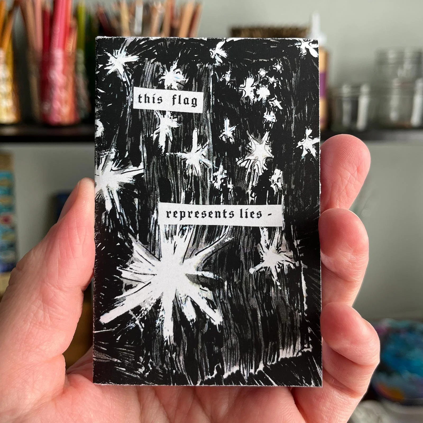 Front cover of "THE STARS FREE THEMSELVES" mini zine