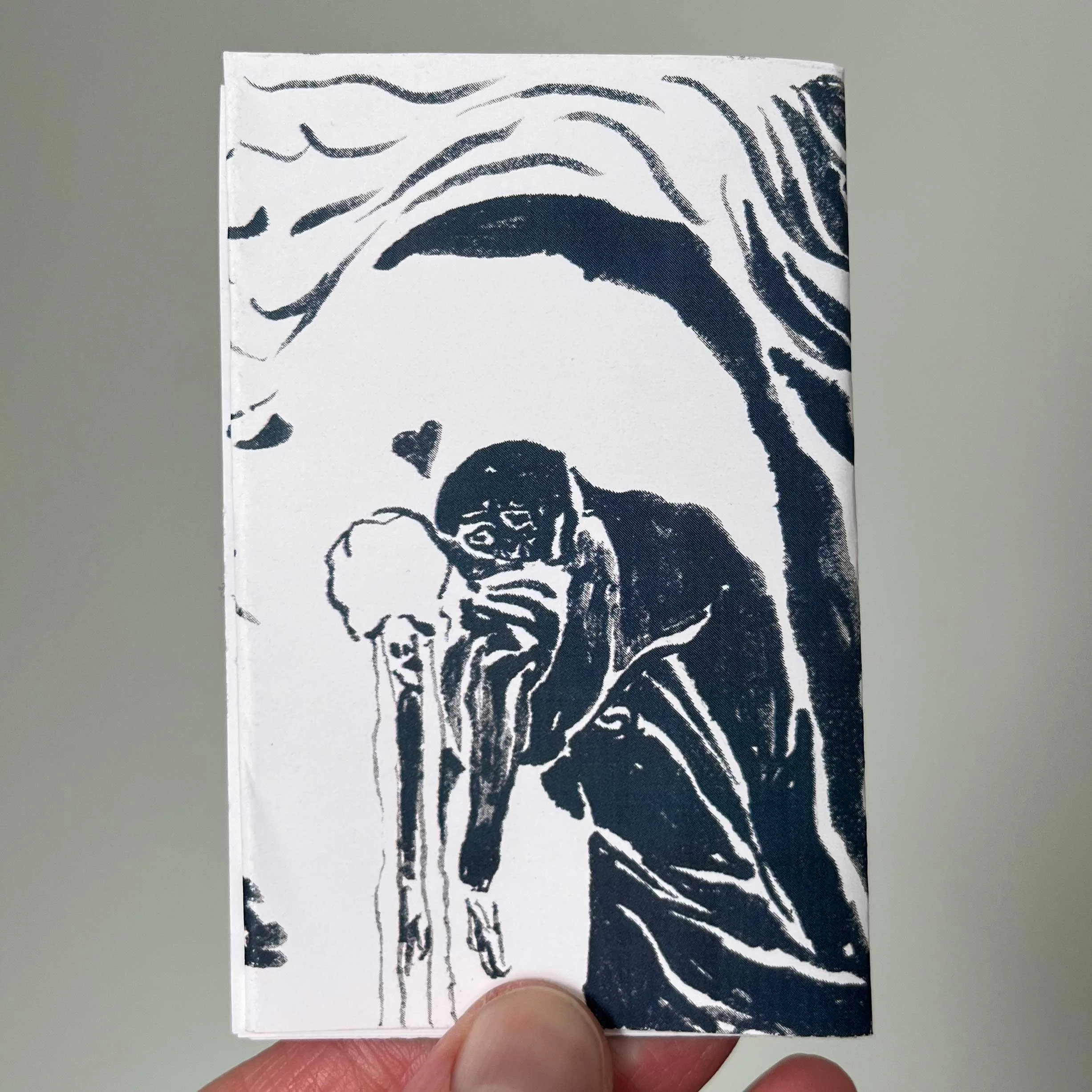 Back cover of an untitled mini zine about feelings.