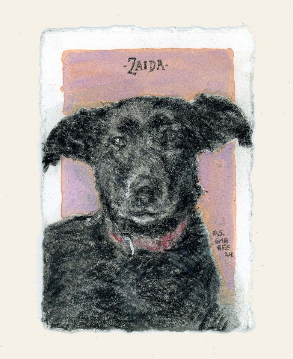 ds-embree_esoteric-artist-illustrator--portraits-zines-animal-portraits_cards-black-lab_zaida.jpg