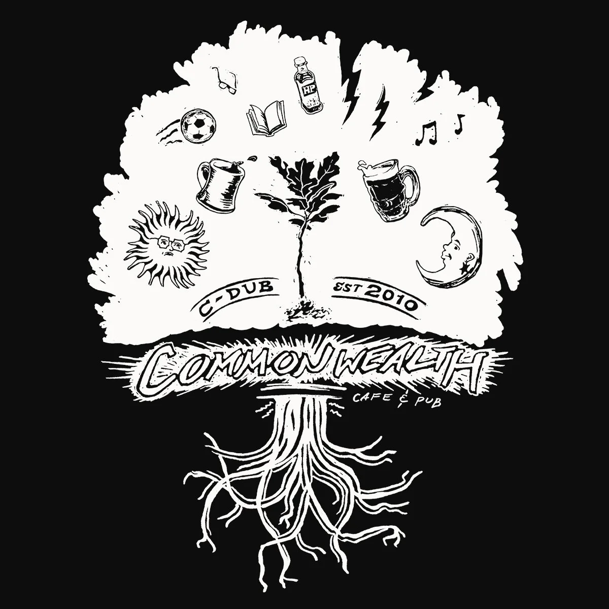 COMMONWEALTH CAFE & PUB OAKLAND - Shirt design (Version One)