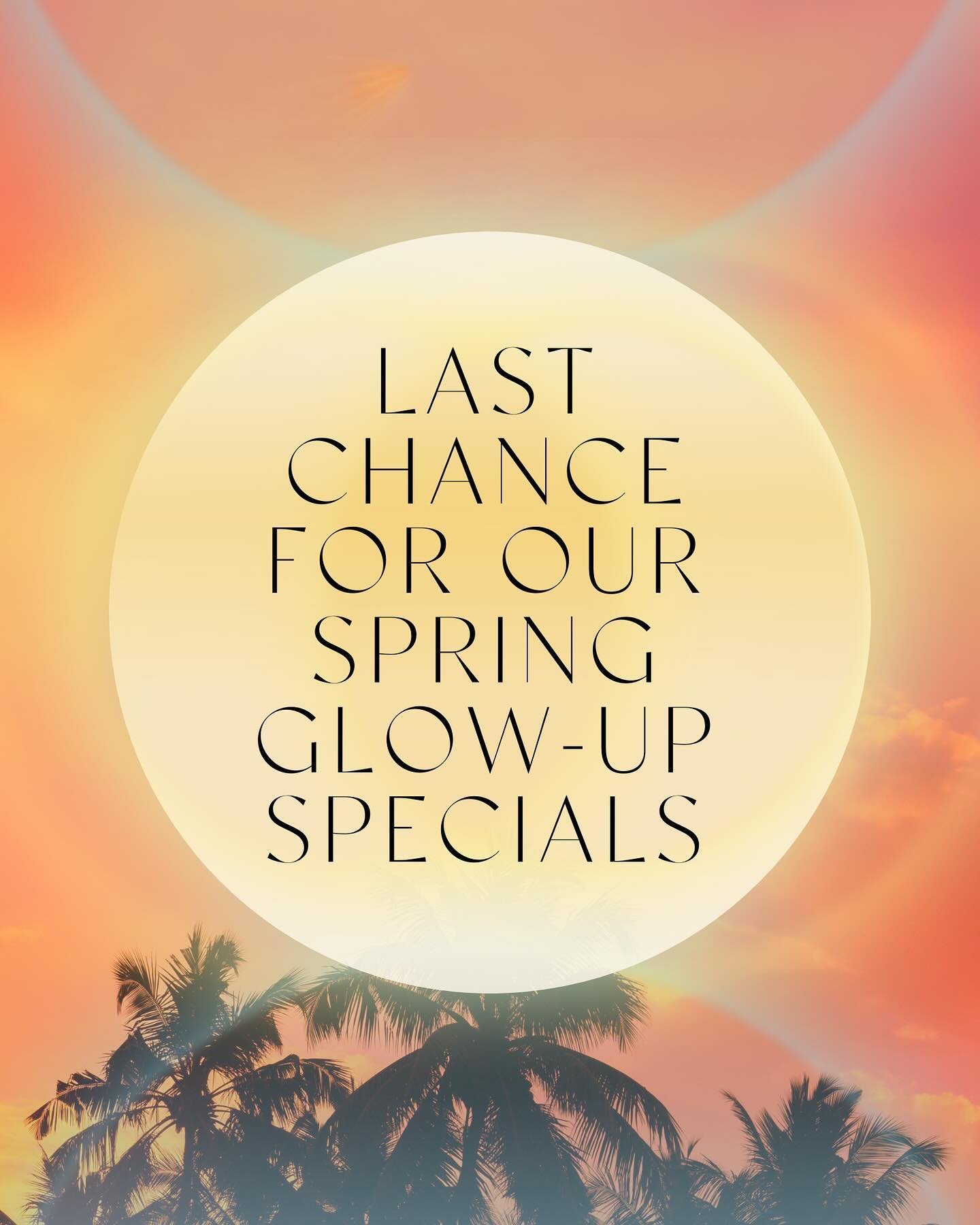 Last call for our Spring Glow-Up Specials! 🌴

Don&rsquo;t miss out on deepening your wellness, getting summer-ready + benefiting from perks including 
☀️ Year-long validity
☀️ Shareable services
☀️ HSA + FSA acceptance

Time&rsquo;s running out, so 