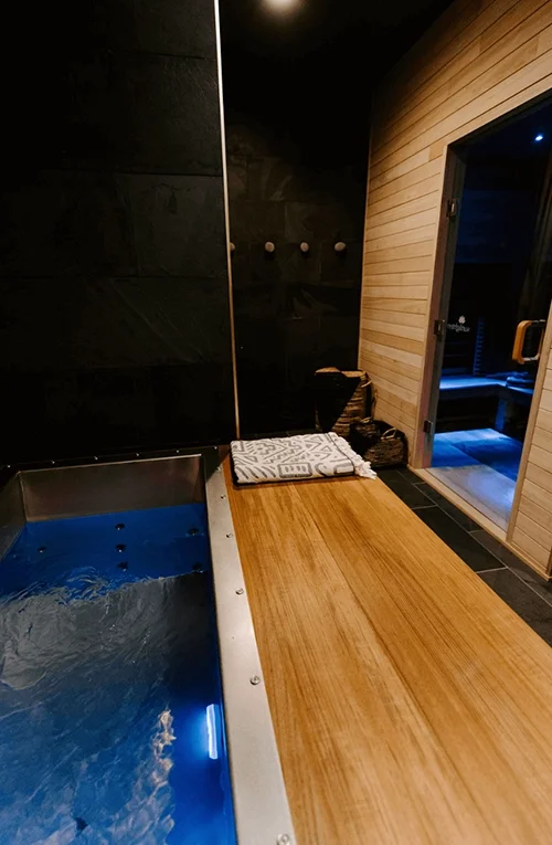 Cold plunge therapy at Pure Sweat Gulch