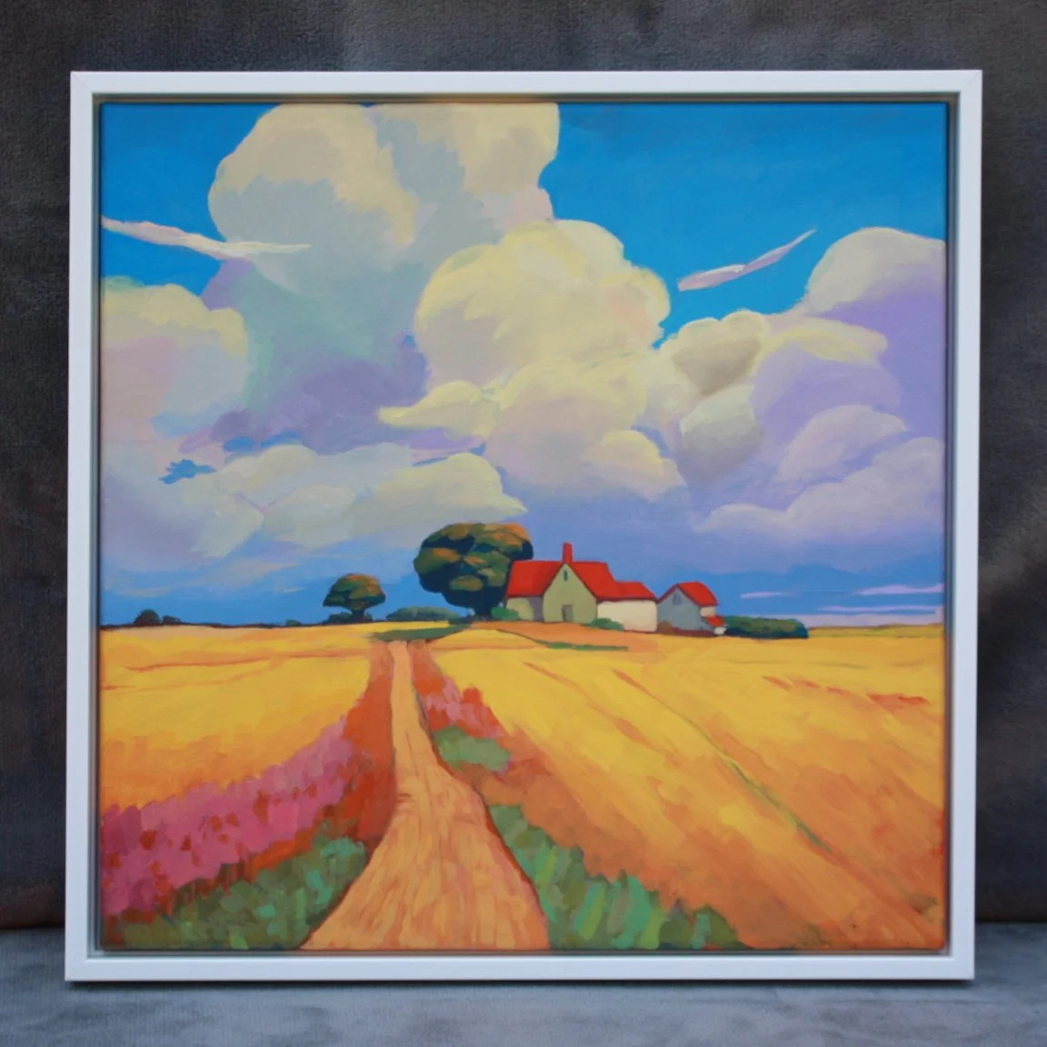 "Barn House" - oils on 14-inch stretched canvas