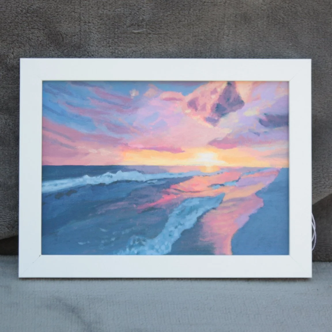 "Dustin Sunset" - 5x7 oils on canvas board